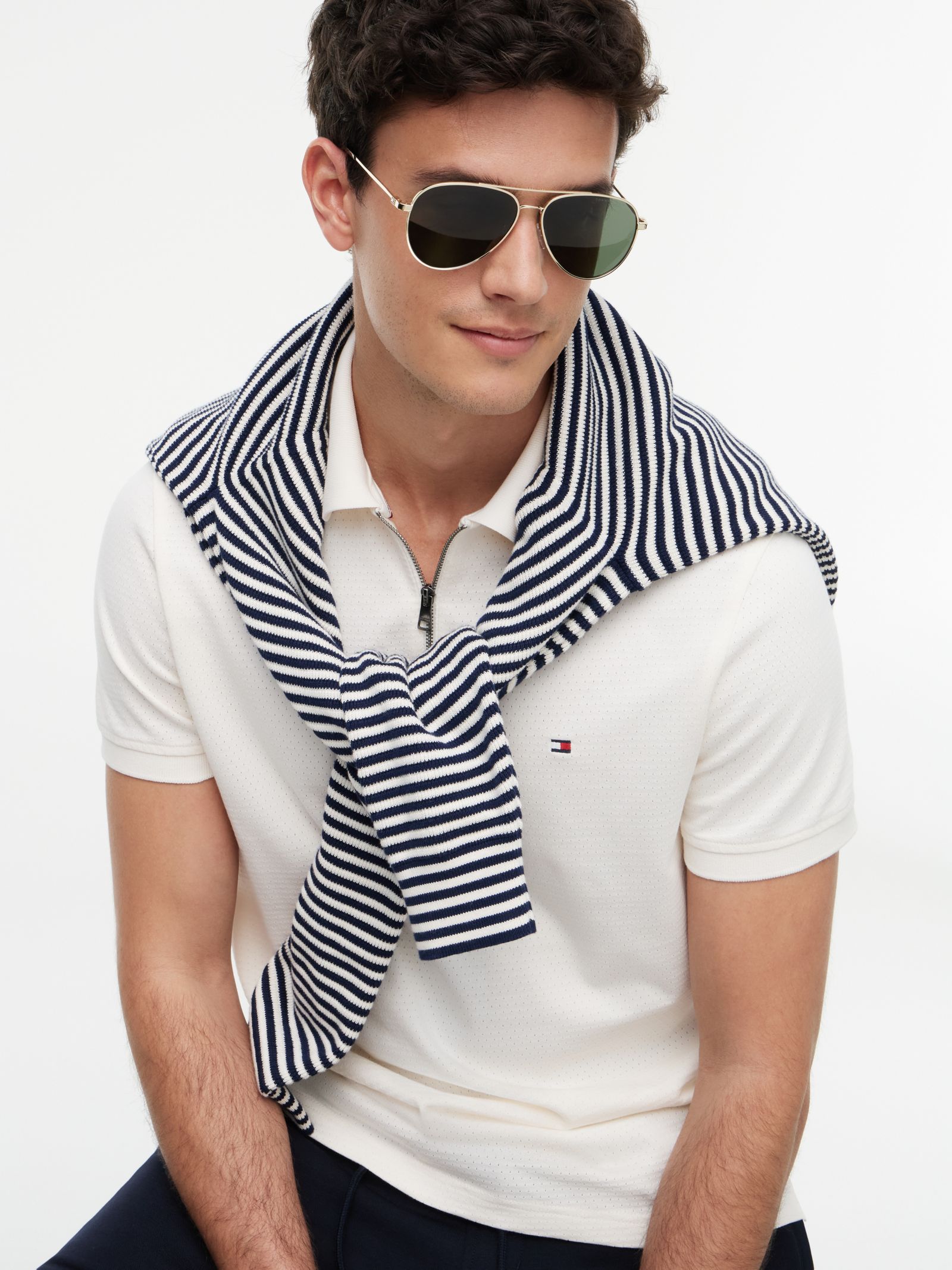Tommy Hilfiger Aviator Zonnebril van Roestvrij Staal