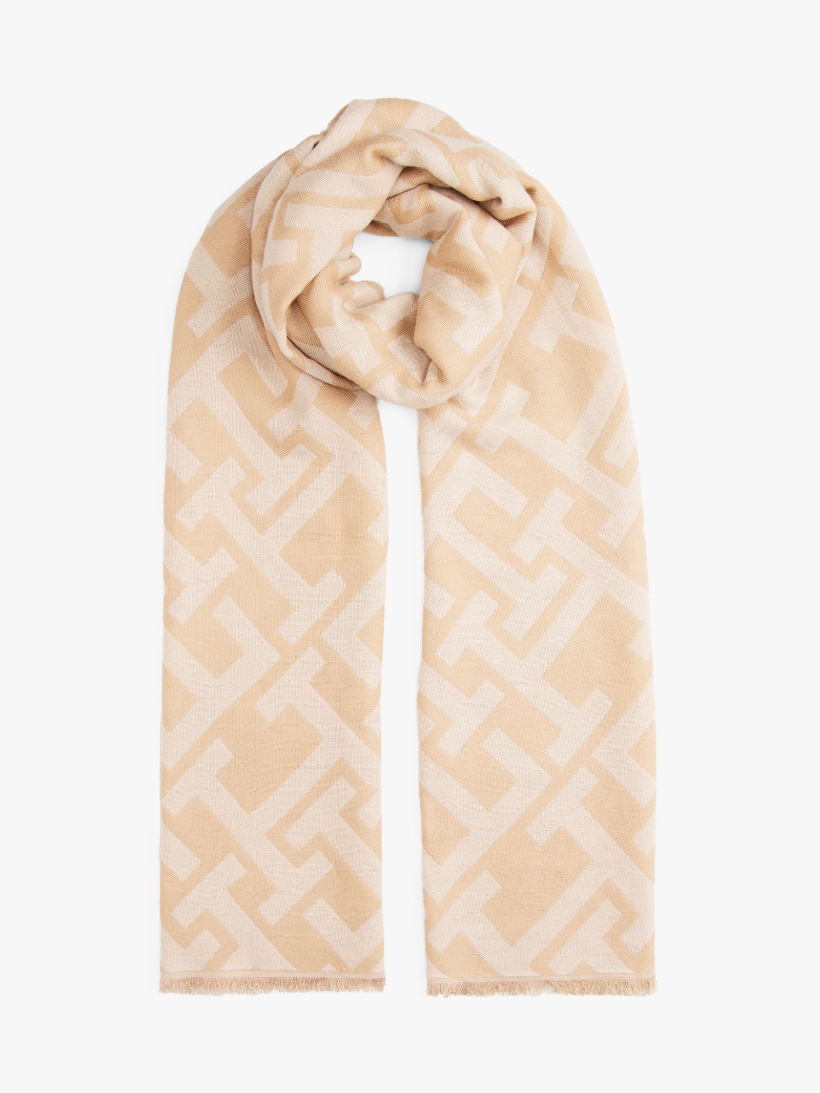 Tommy Hilfiger Sjaal met wol en jaquard met TH monogram