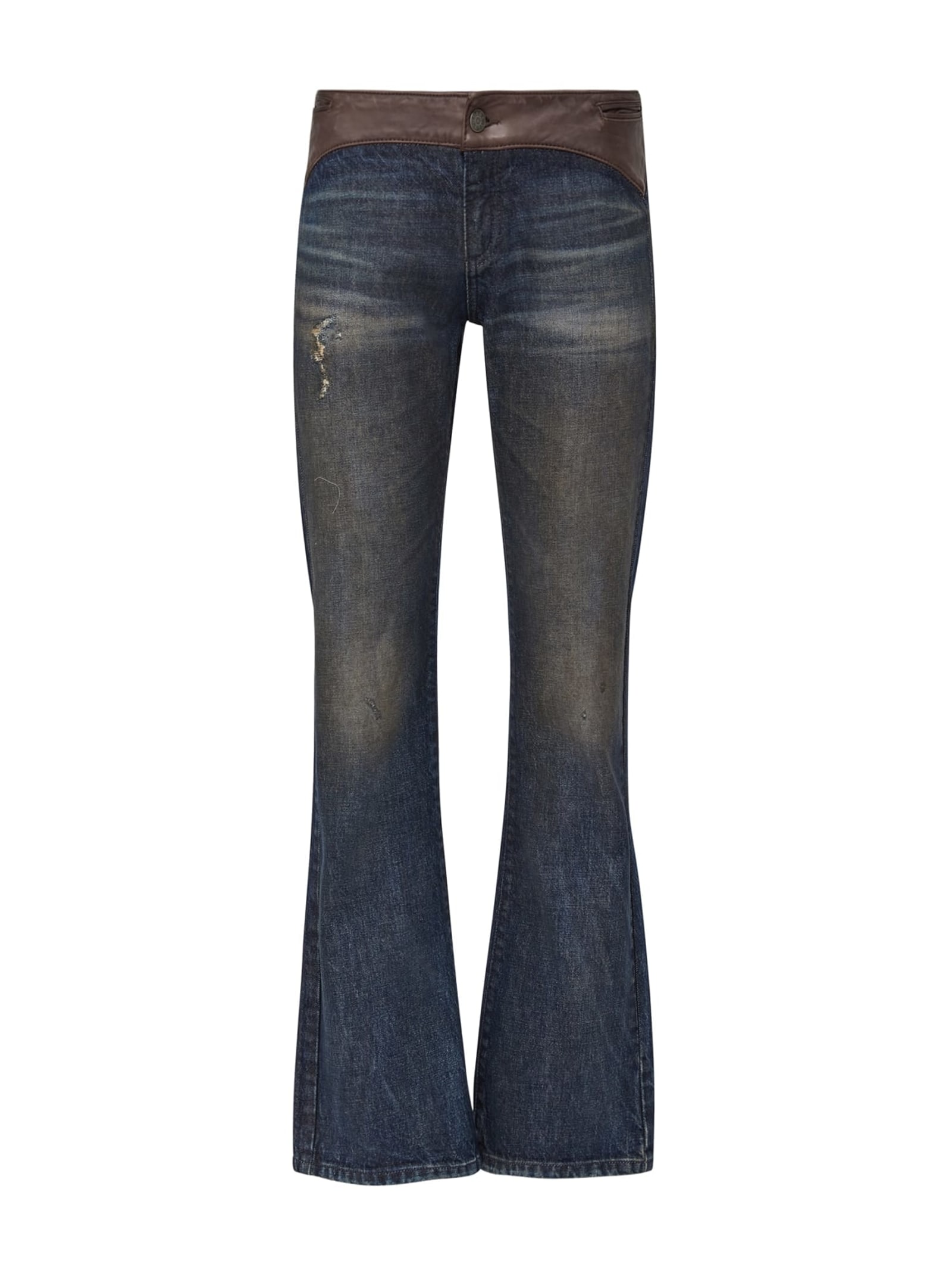 Guess Wijd Uitlopende Jeans Lage Taille in blauw
