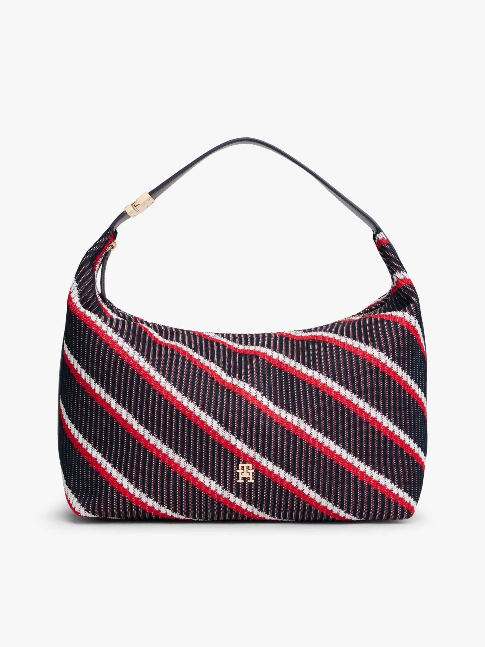 Tommy Hilfiger gebreide hobo tas met TH monogram