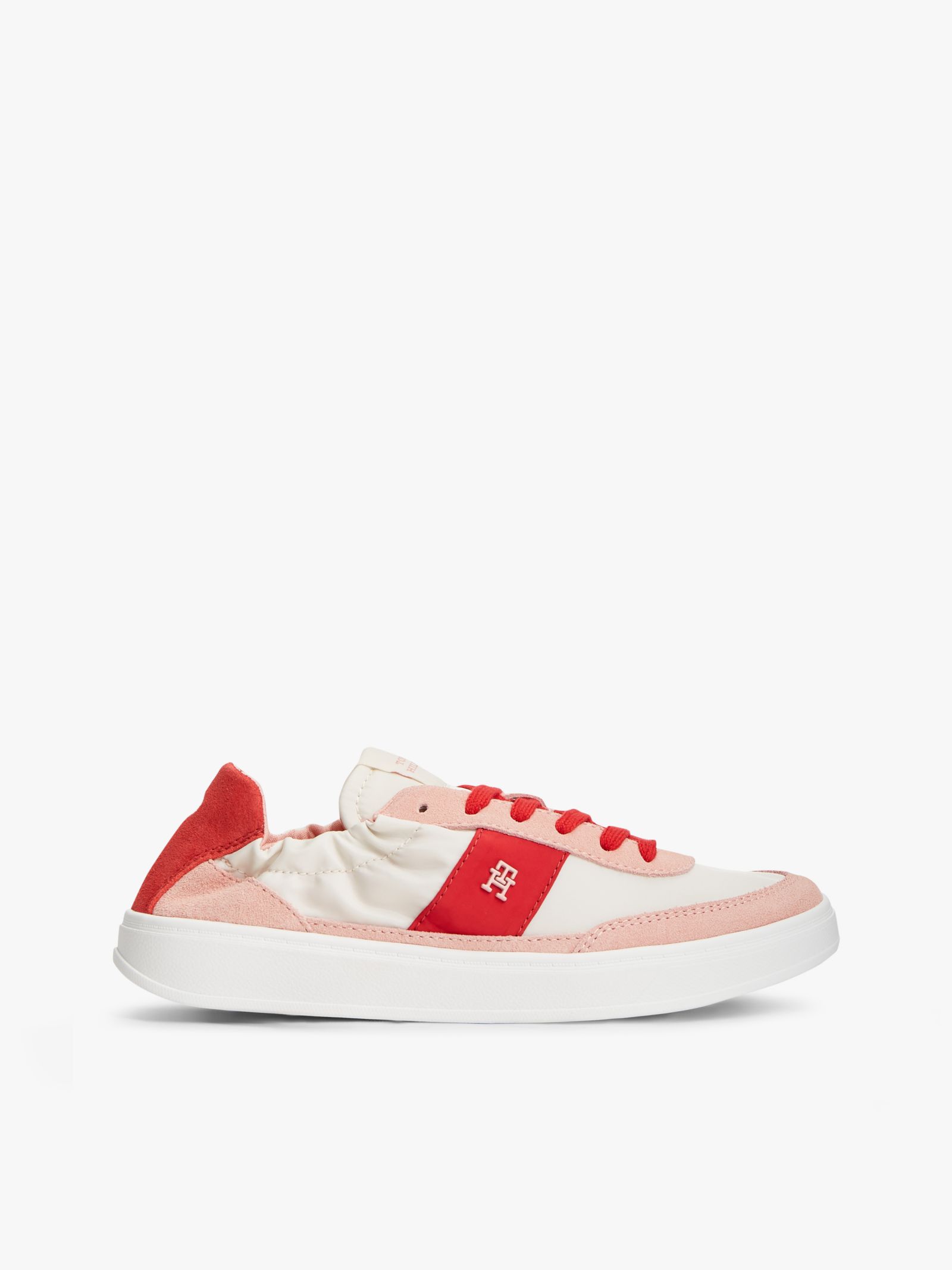 Tommy Hilfiger suède Scrunch Back sneaker in wit