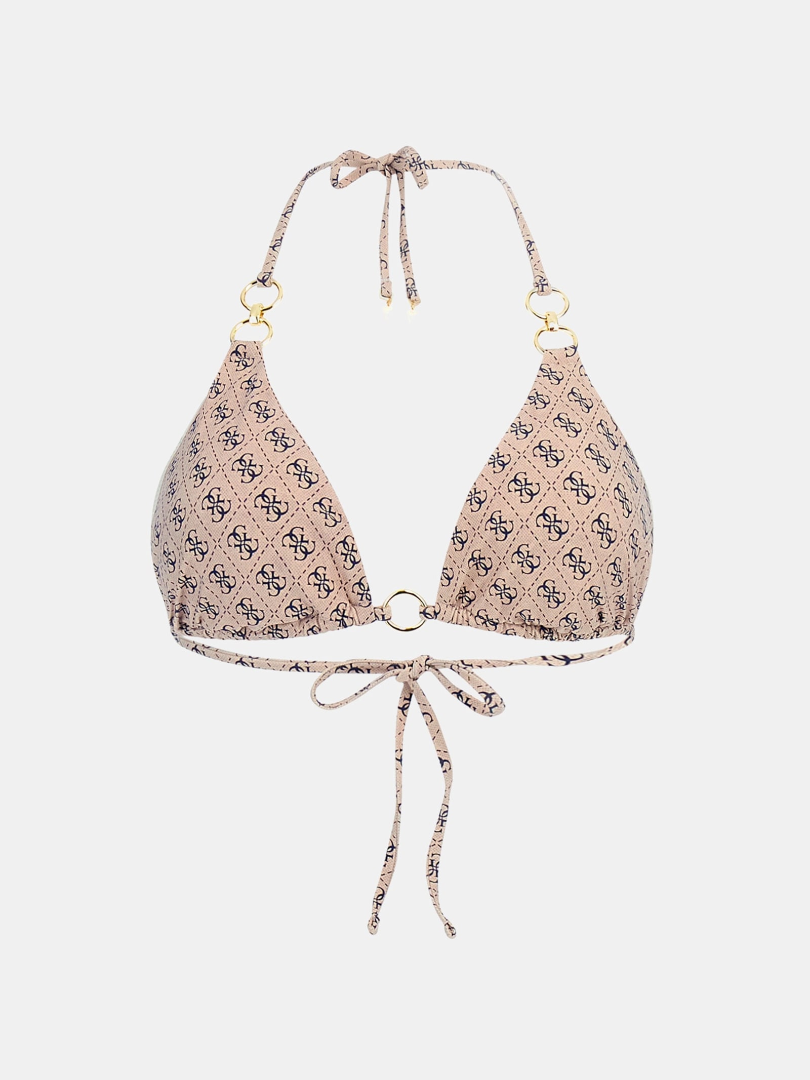 Guess Driehoekbikinitop 4G-Logo in beige
