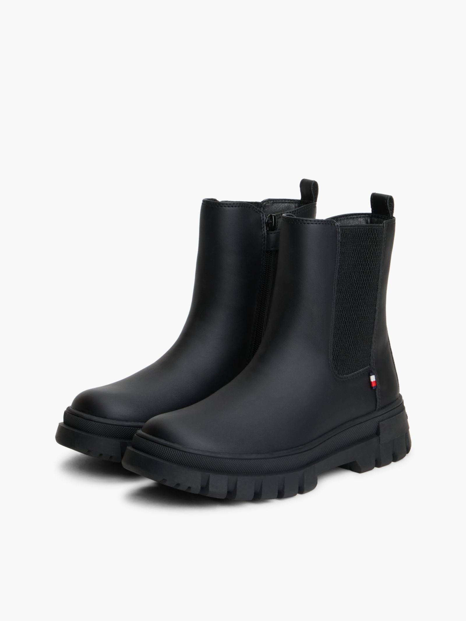 Tommy Hilfiger Chelsea Boot met Signature Streep en Profielzool