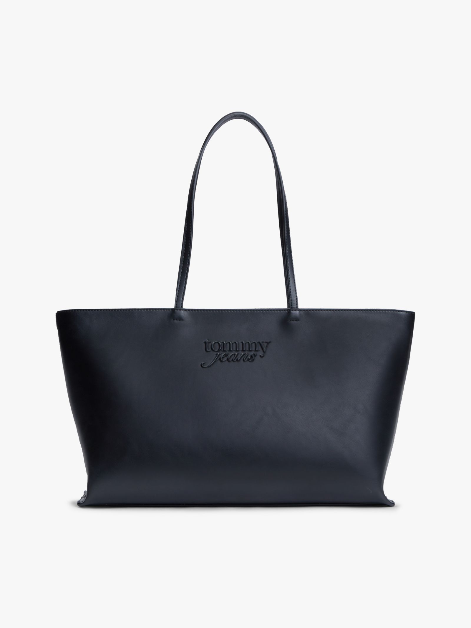 Tommy Jeans Essential Shopper met getextureerd logo in zwart
