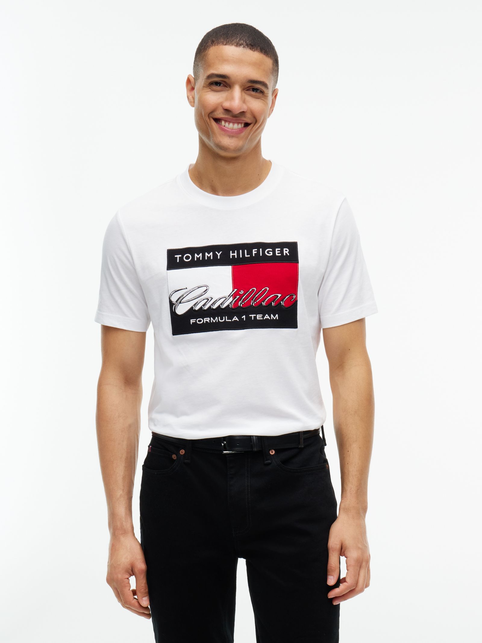 Tommy Hilfiger TH X Cadillac Formula 1® Team T-shirt met grafische vlag