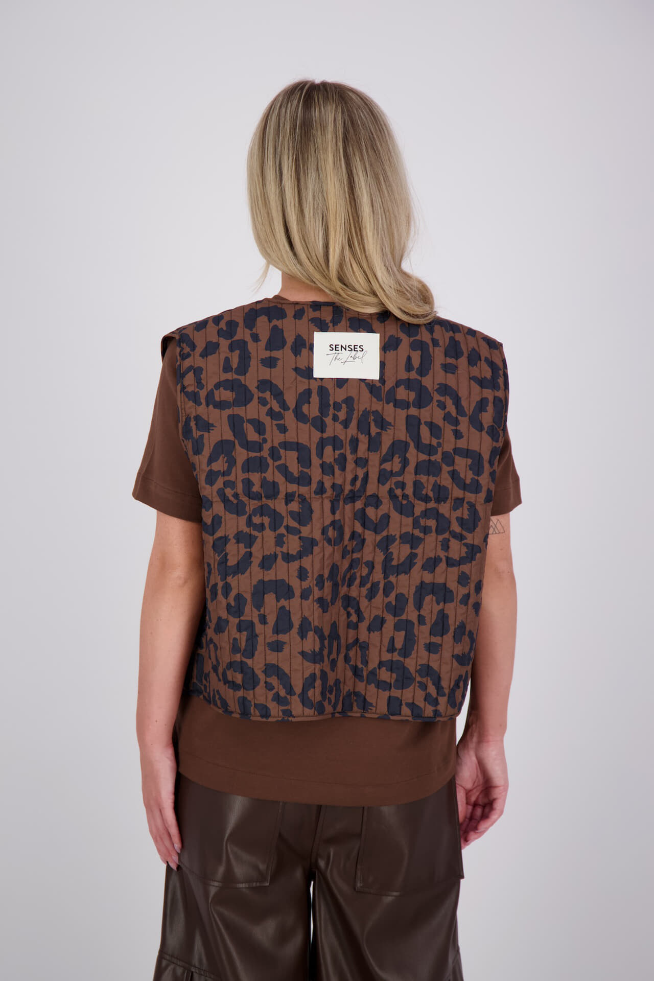 Senses The Label Gilet Bruin dames in bruin