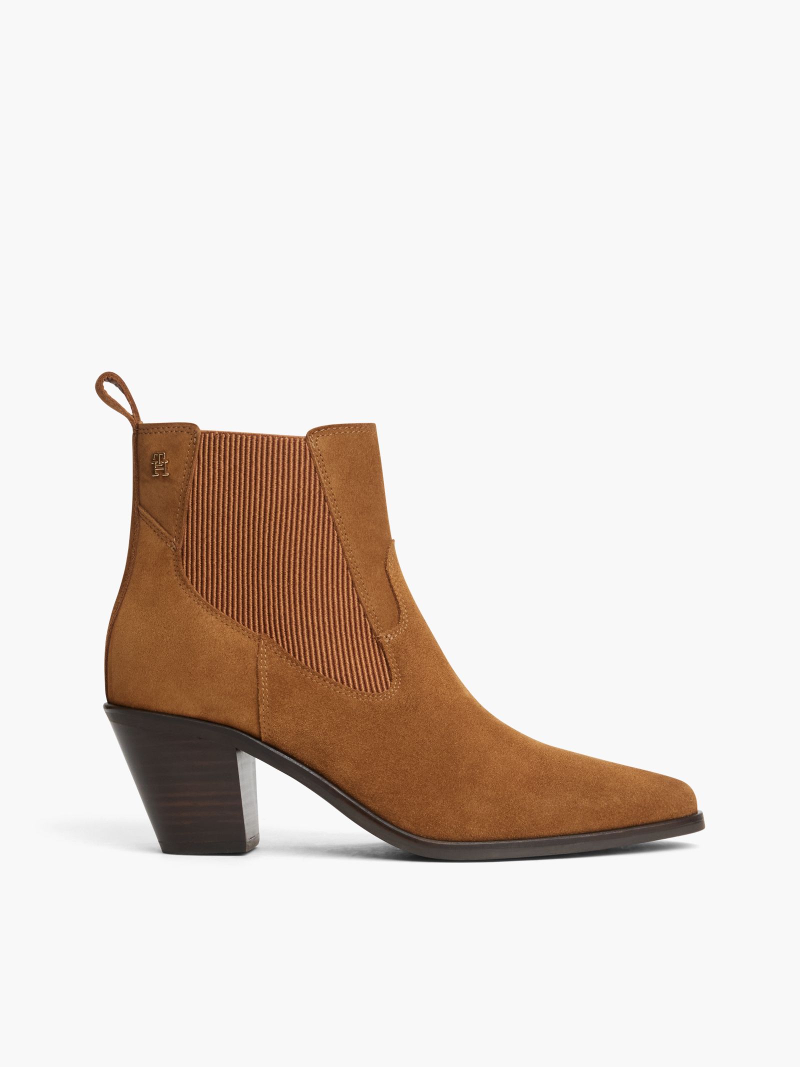 Tommy Hilfiger suède western chelsea boot in bruin