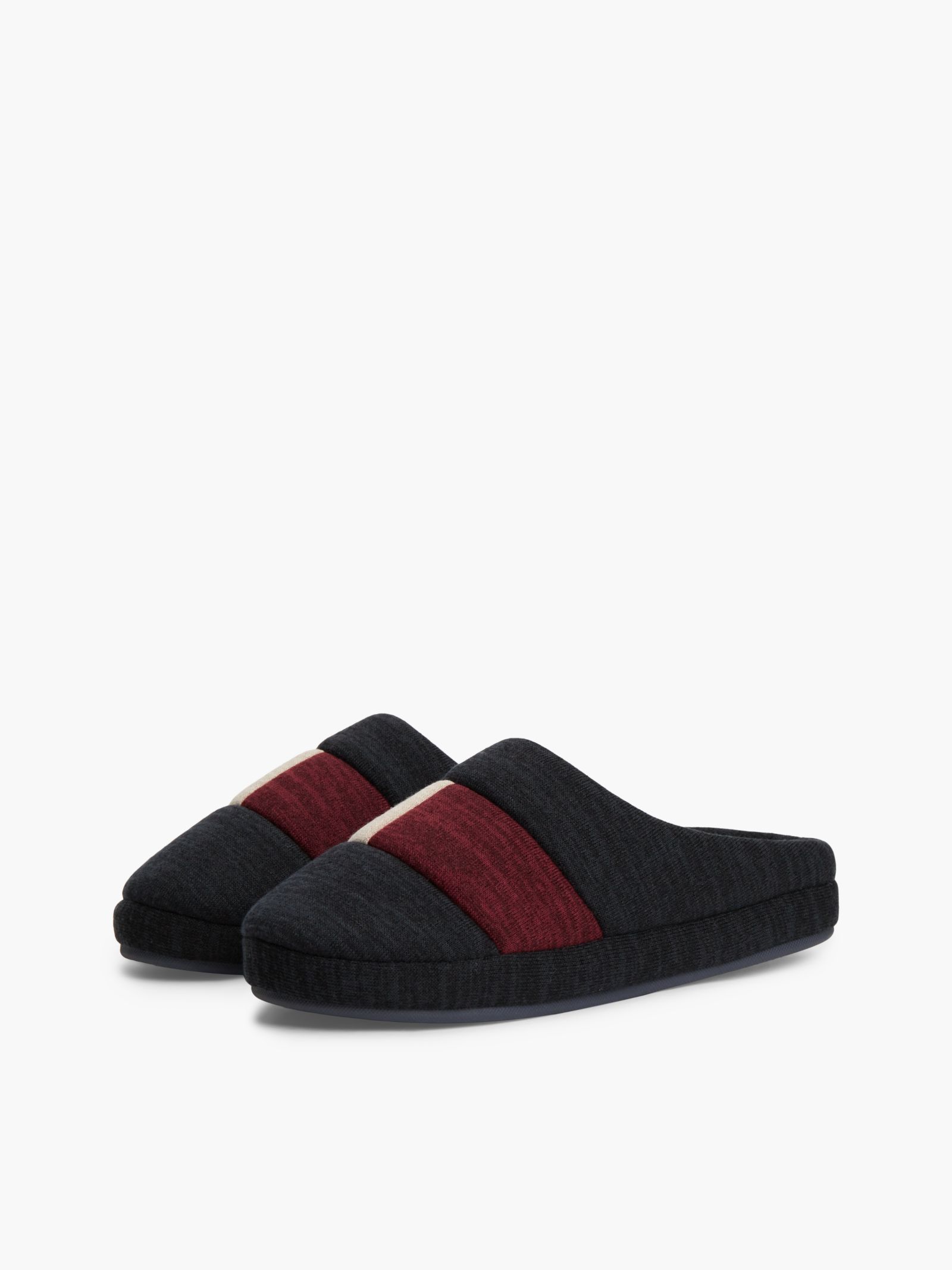 Tommy Hilfiger Colour blocked slipper met vlag in marine