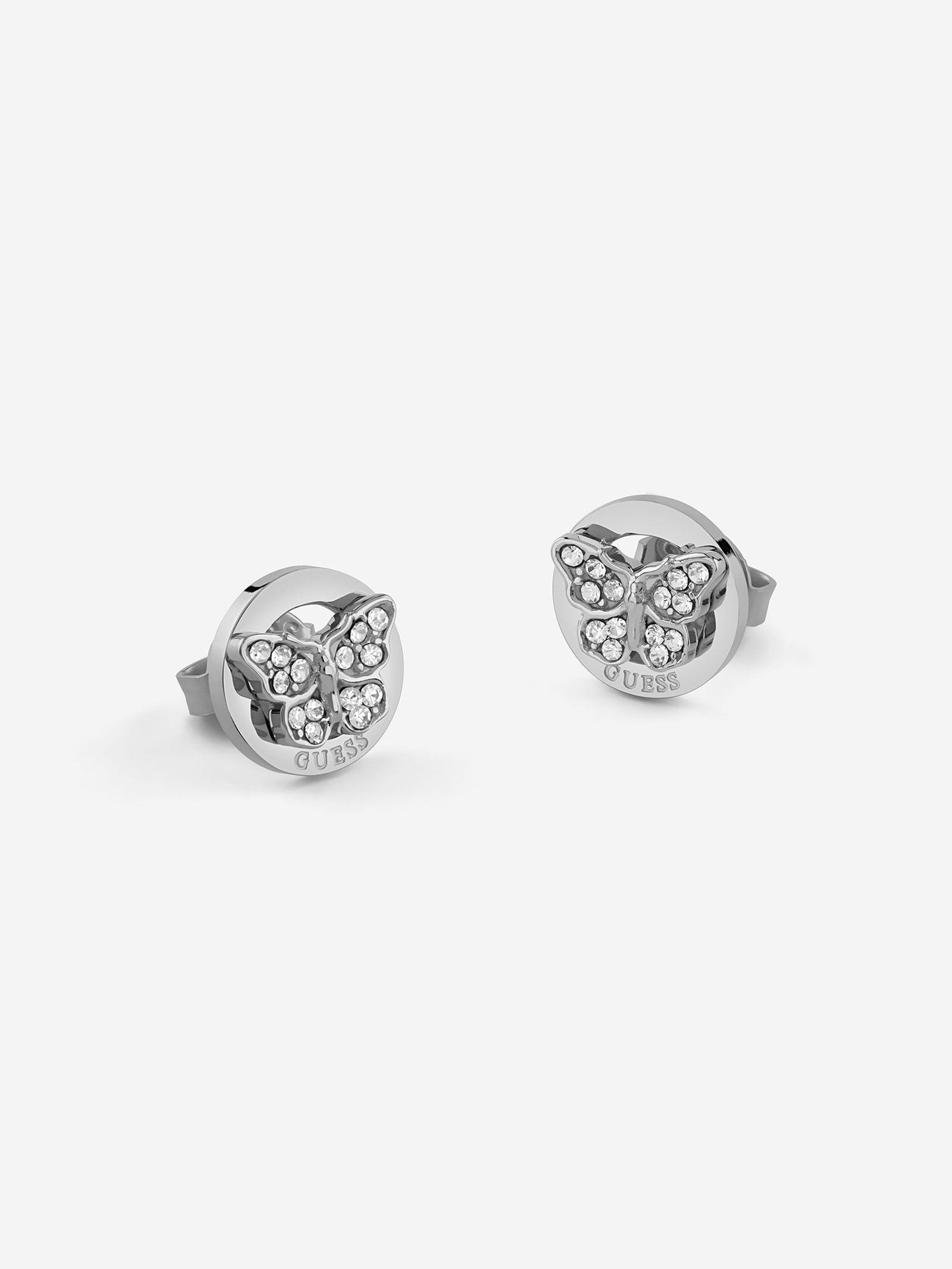 Guess Borboleta Oorbellen in zilver