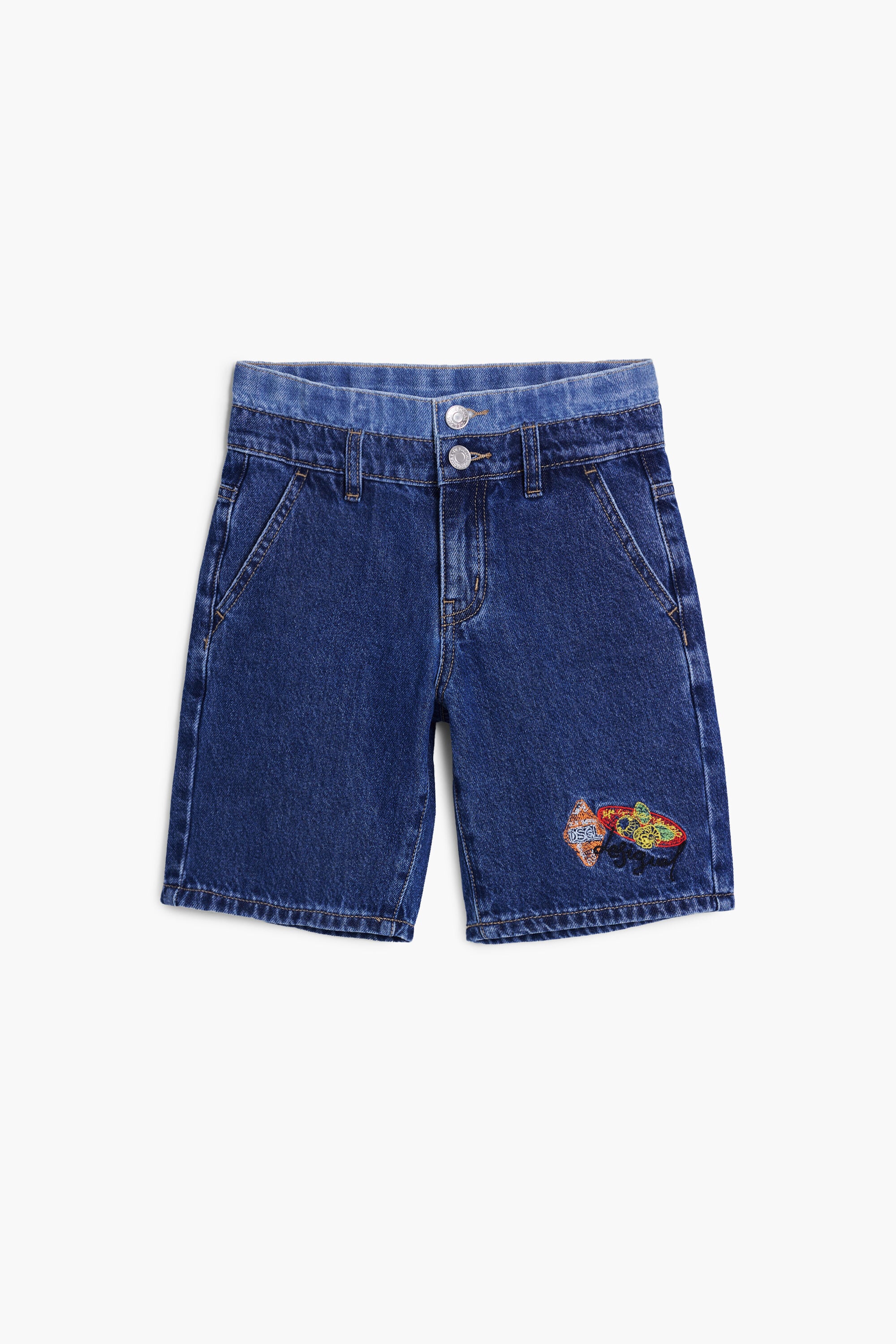 Desigual Geborduurde jeansbermuda