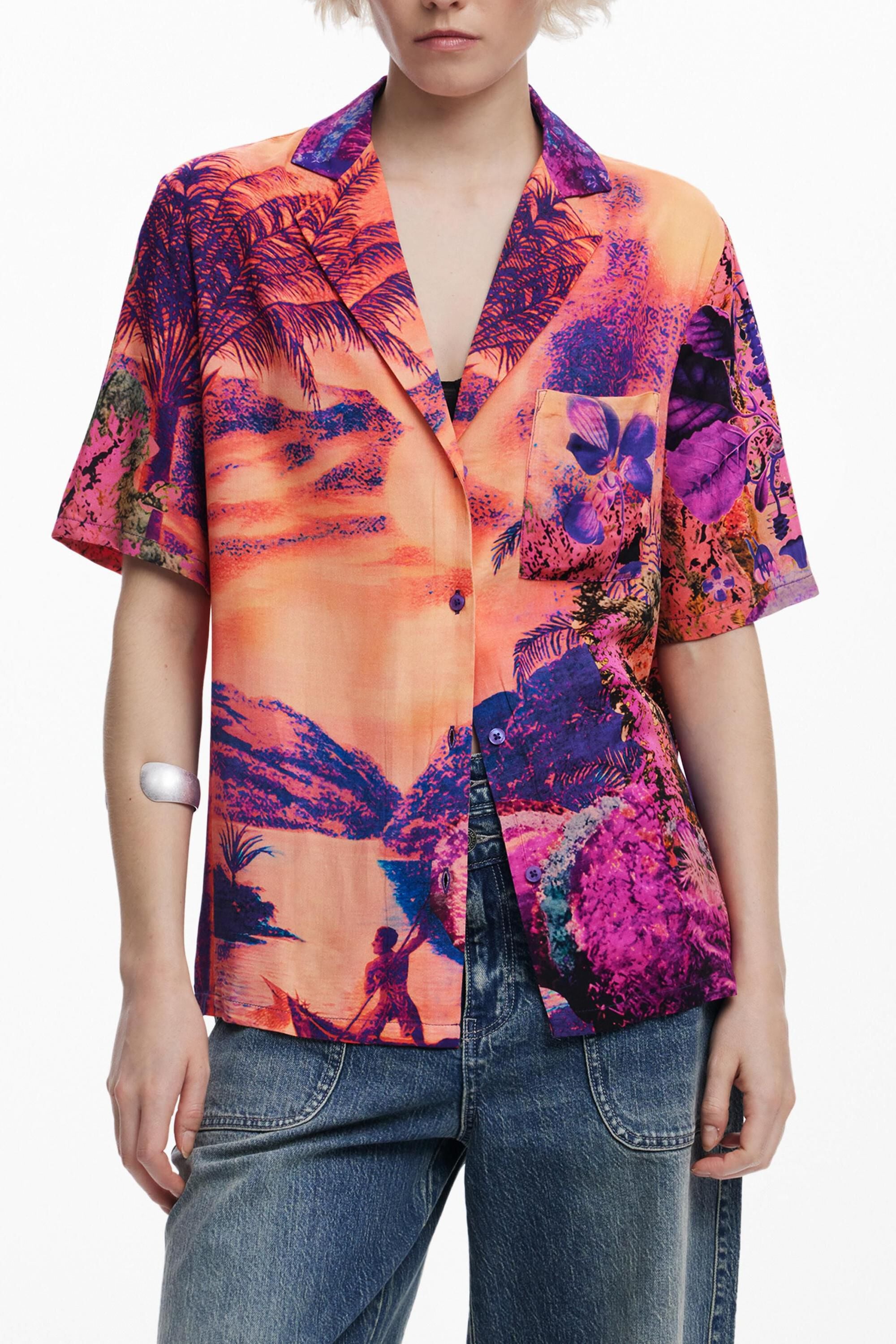 Desigual Overhemd ontworpen door Mr. Christian Lacroix in multicolor