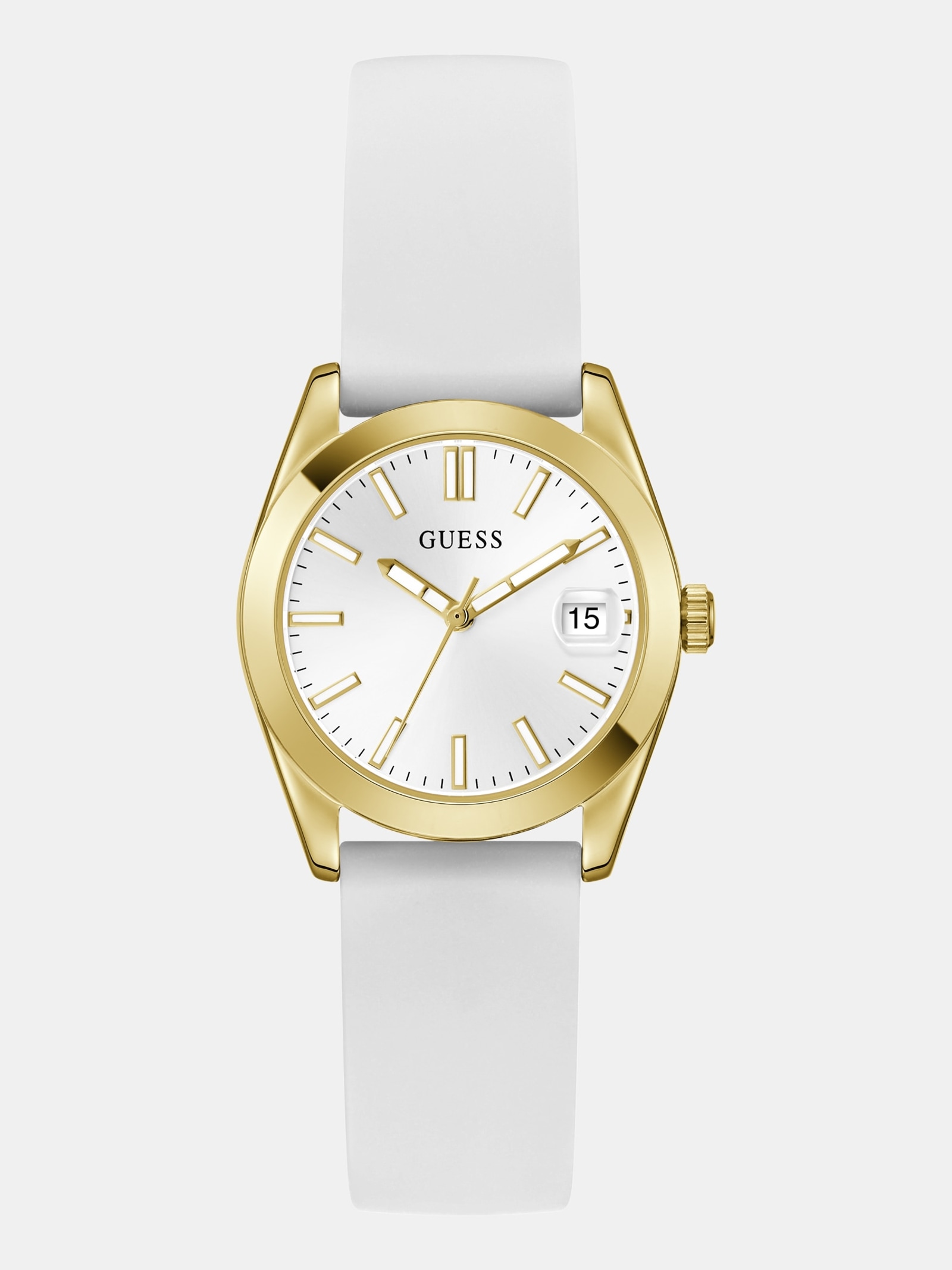 Guess Analoge Siliconen Horloge 32 Mm in wit