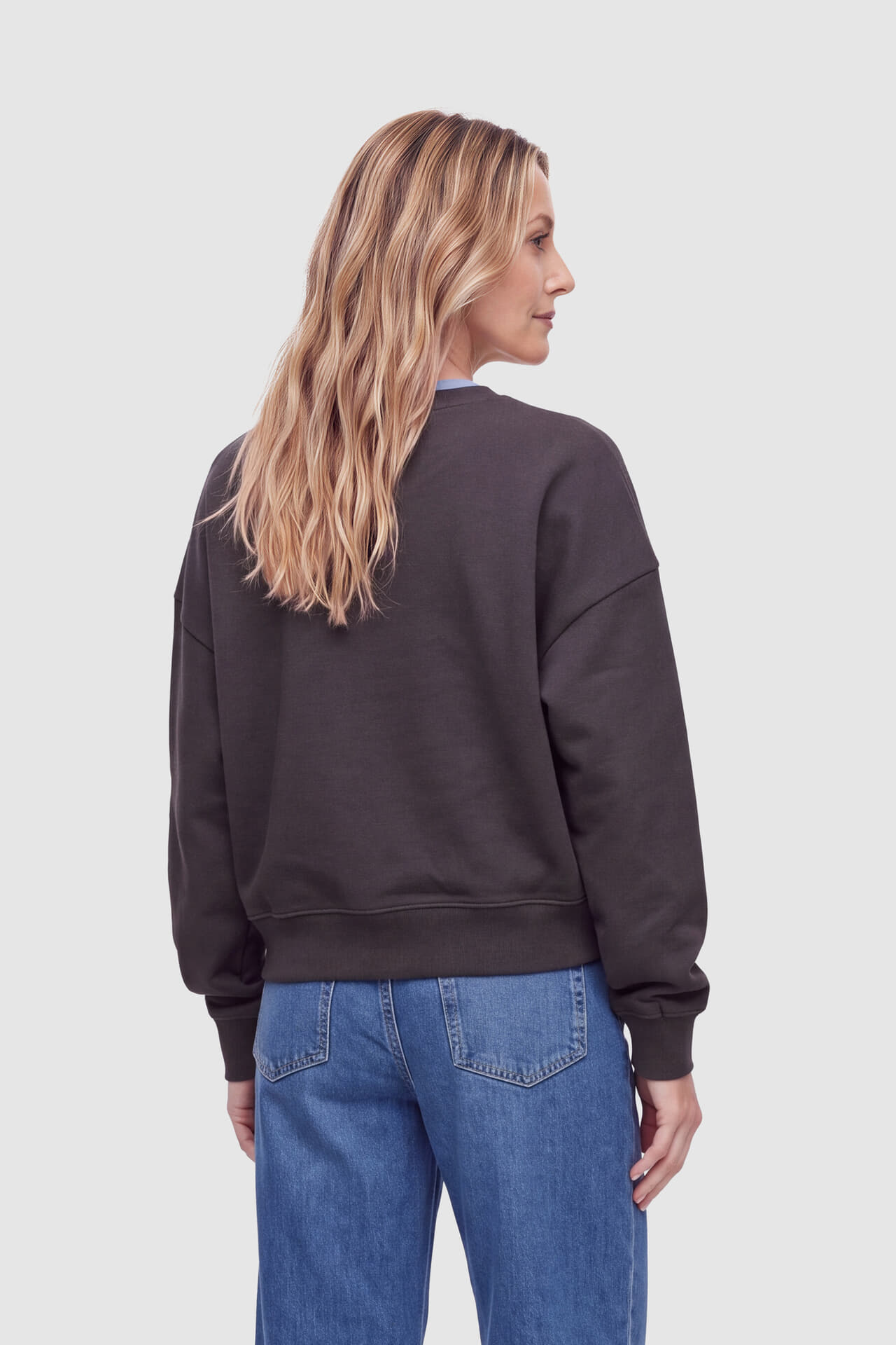 Scotch & Soda Scotch & Soda Sweater Chest Embroidery Relaxed-Fit Bruin dames