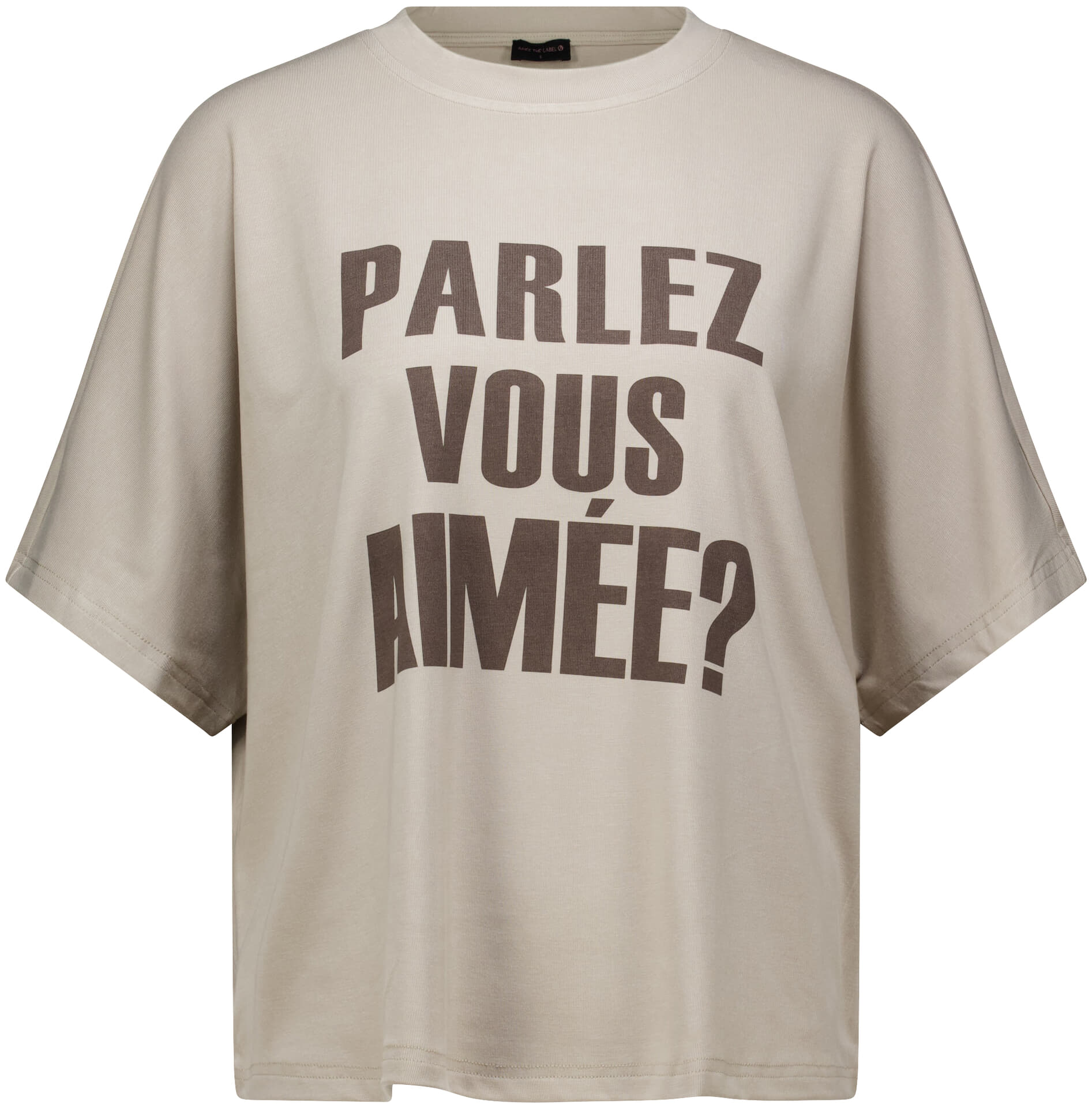 Aimée The Label Top Elara Bruin dames in beige
