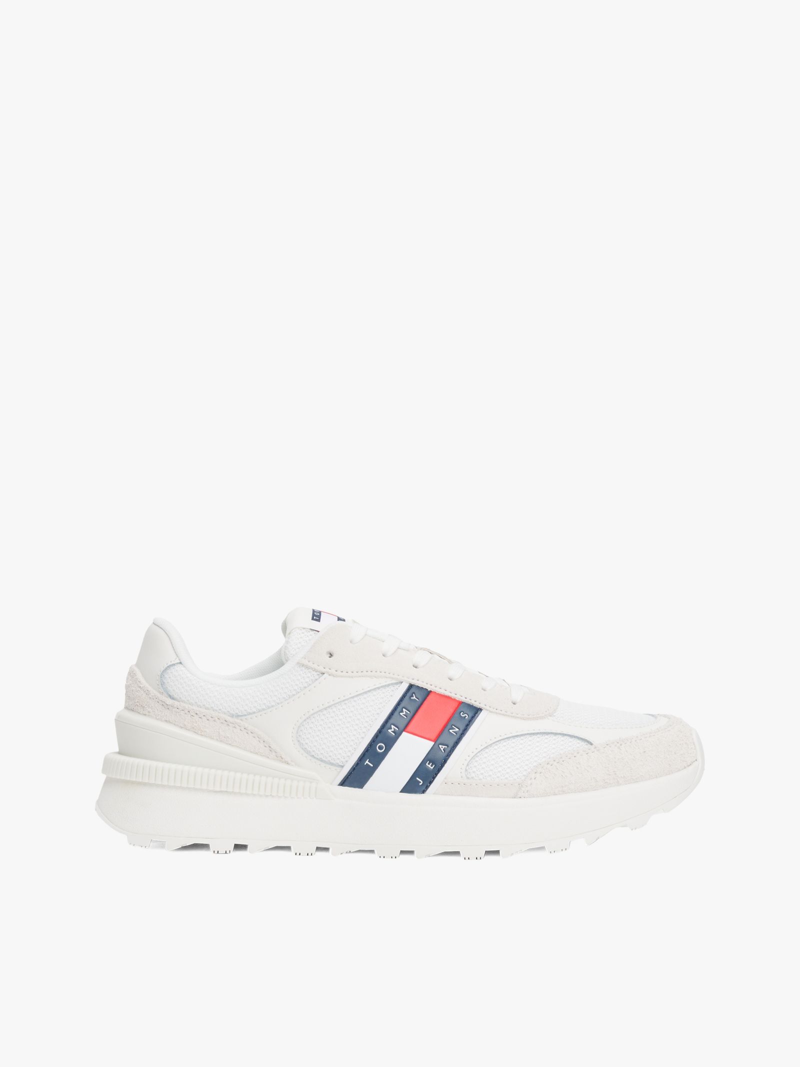 Tommy Jeans Getextureerde suède sneaker met profielzool