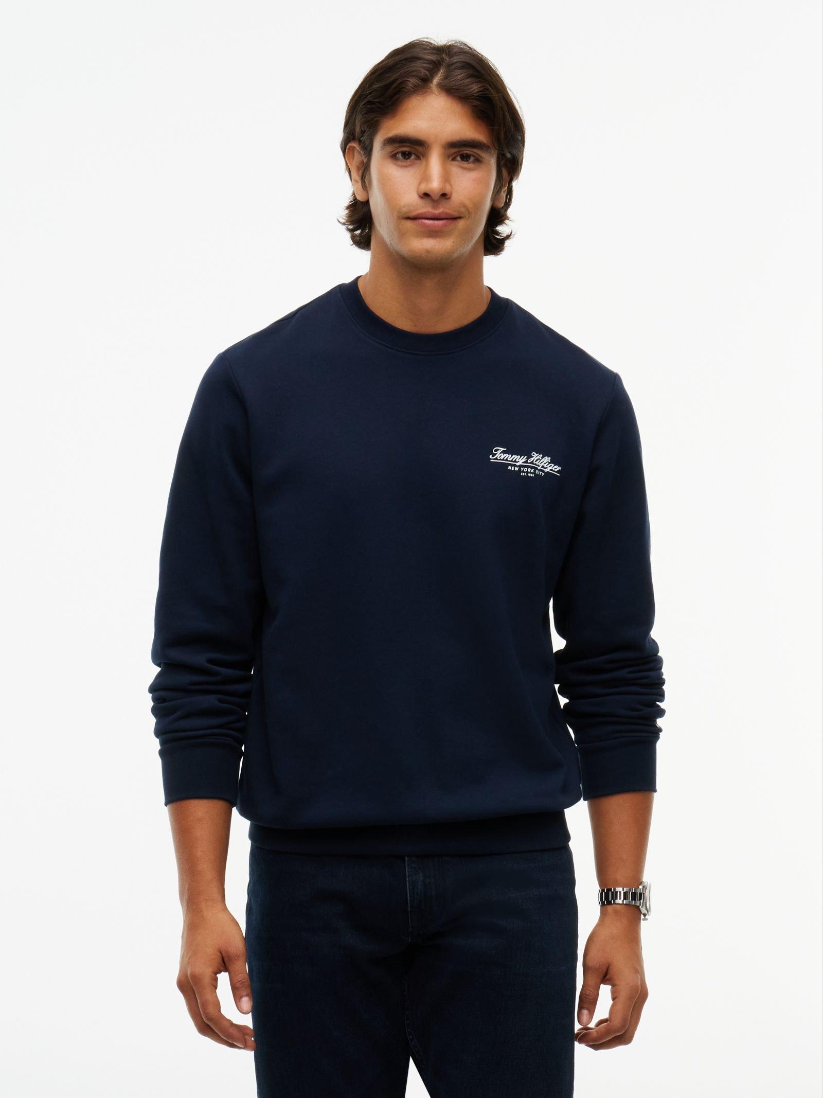 Tommy Hilfiger Terry Sweatshirt met logo in marine