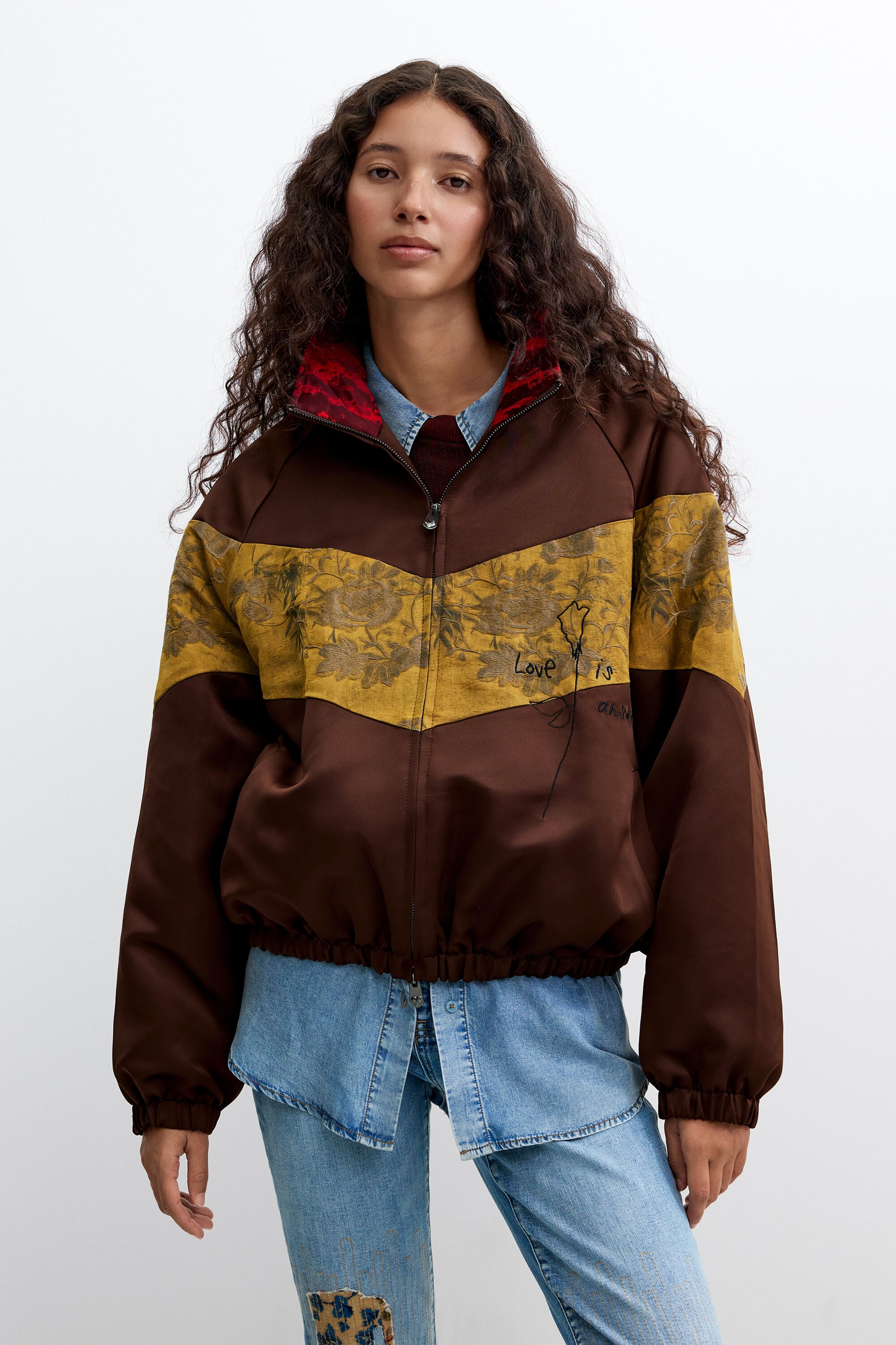 Desigual oversized jas met print