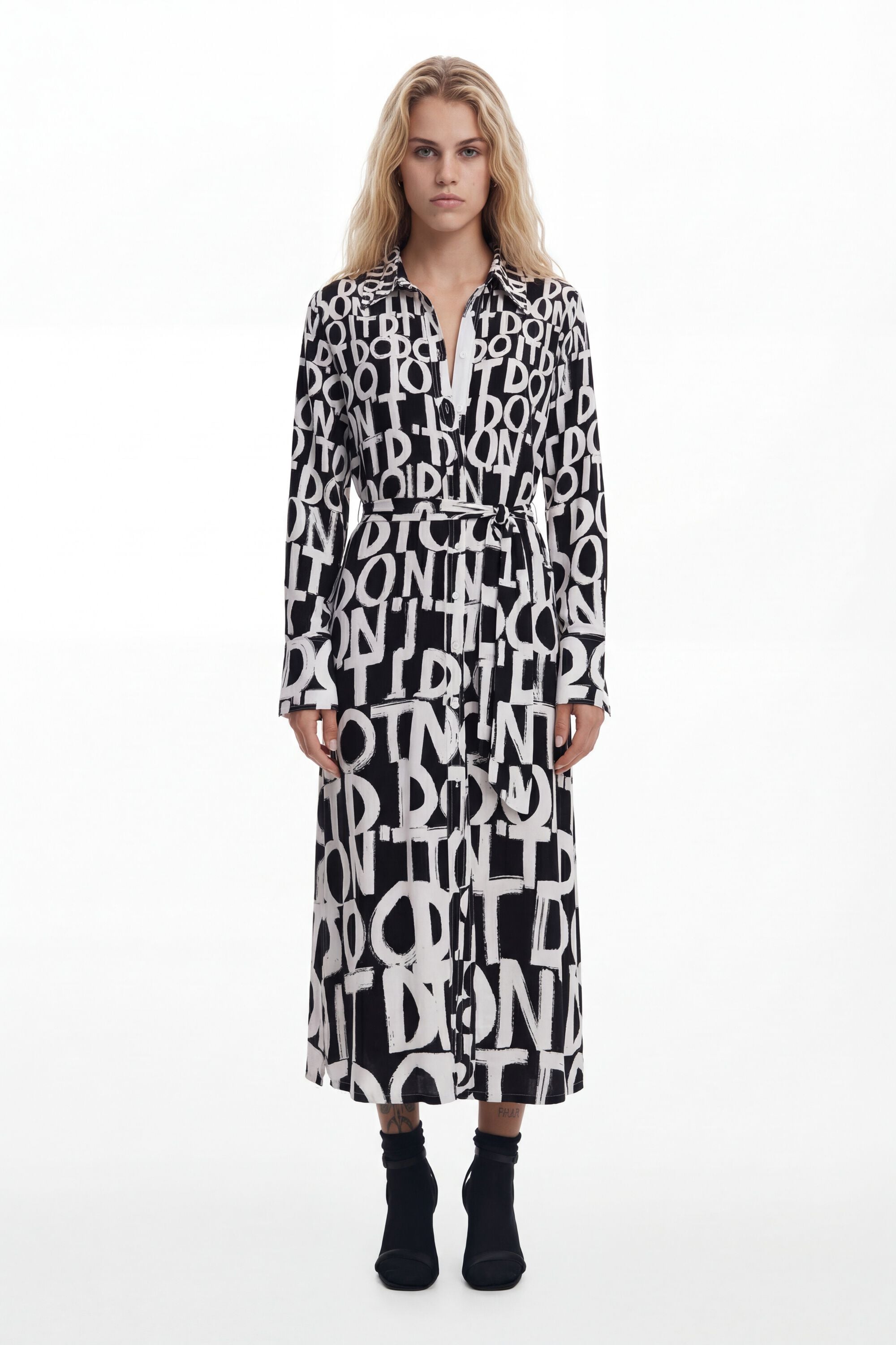 Desigual Midijurk met letters