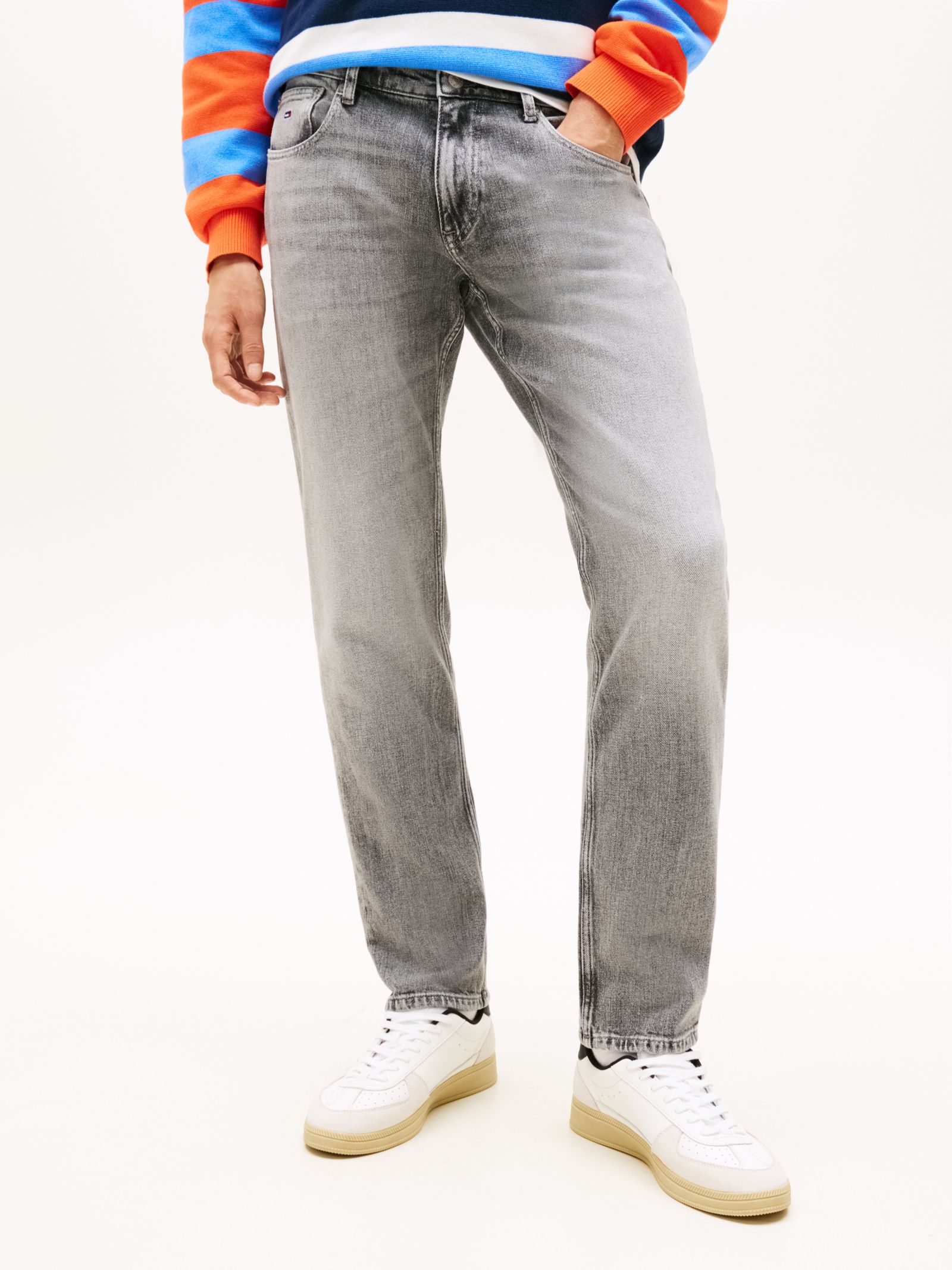 Tommy Jeans Scanton slim faded zwarte jeans