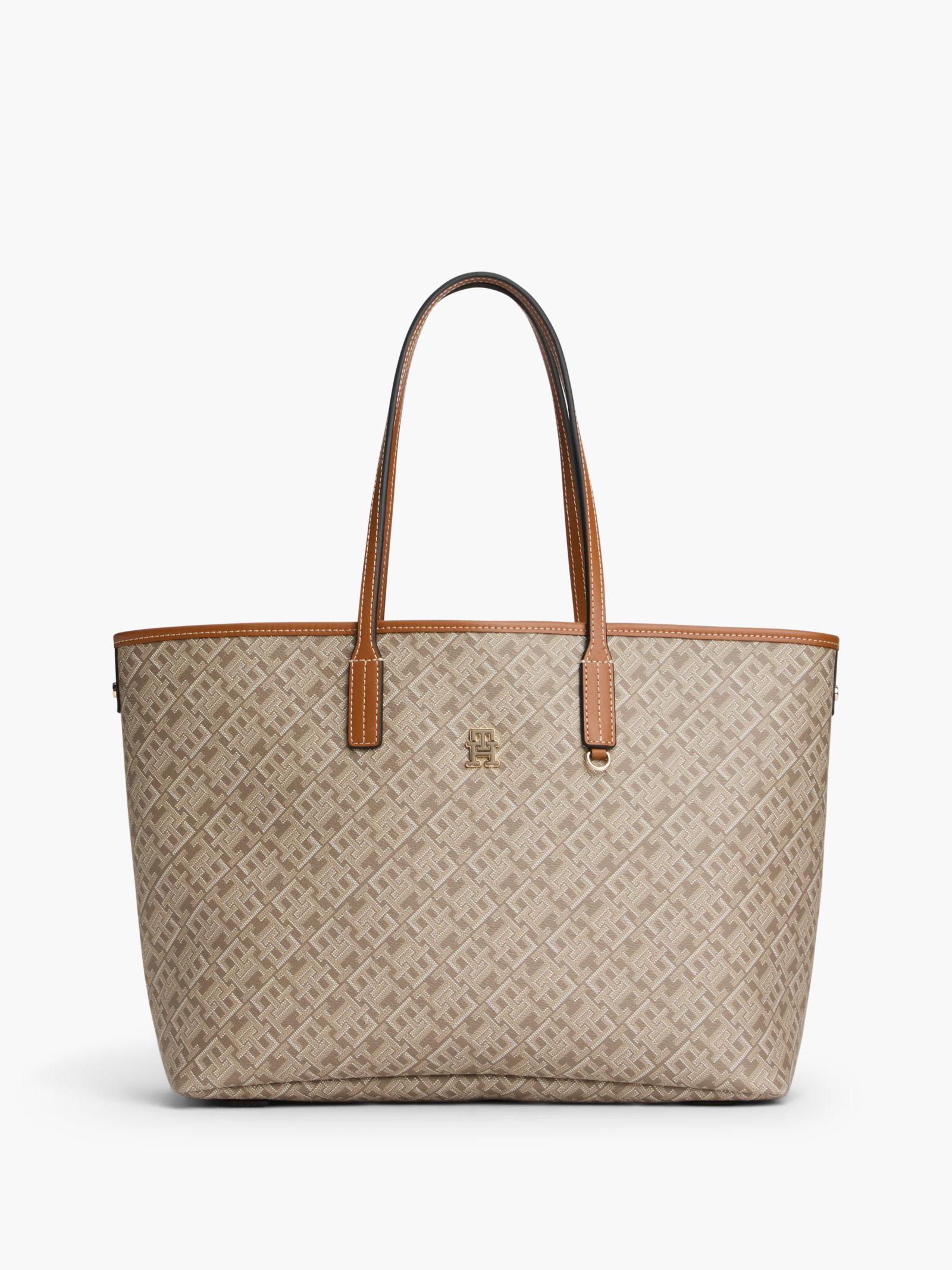 Tommy Hilfiger TH Monoplay shopper in beige