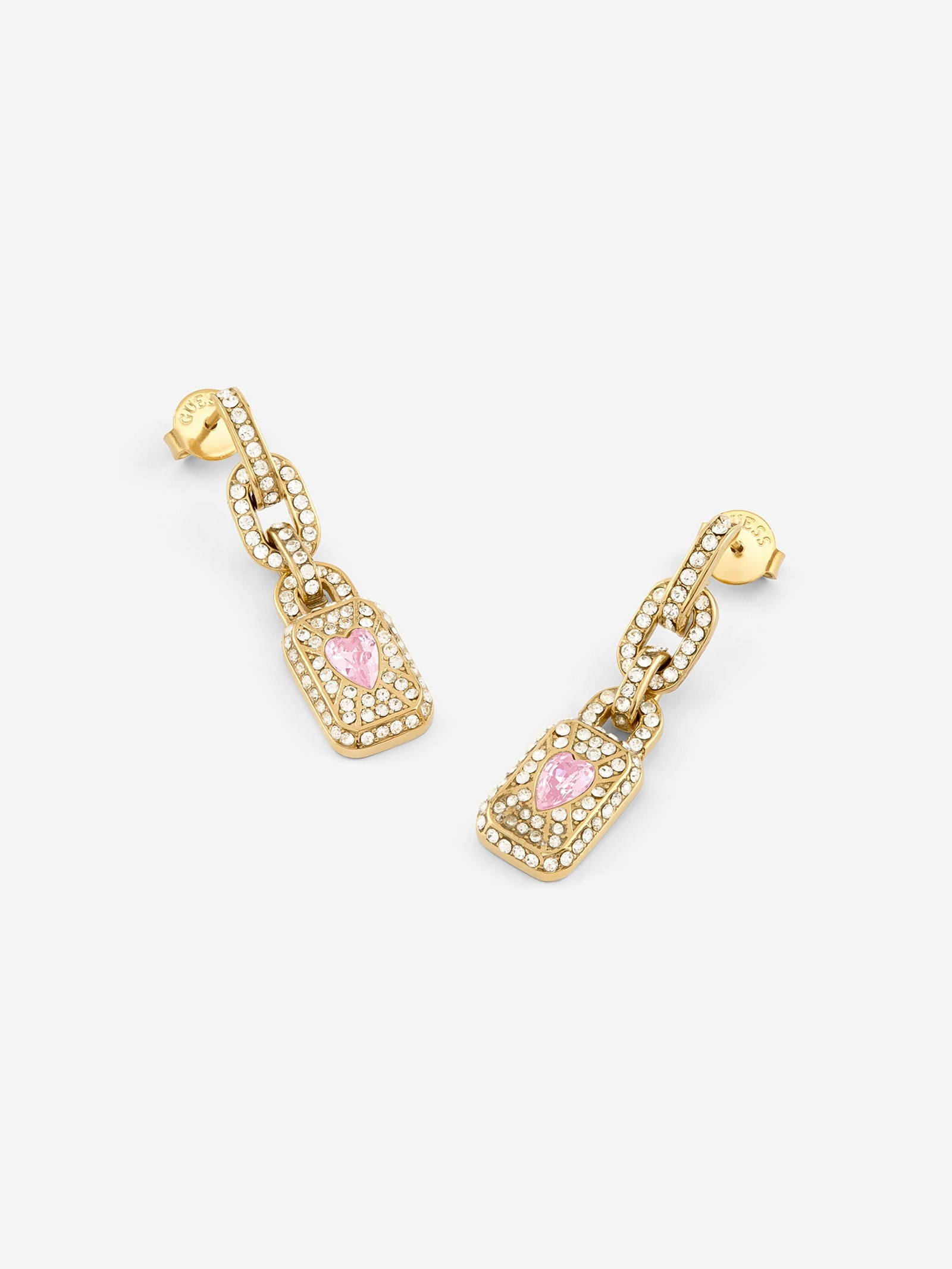 Guess Crystal Love-Oorbellen in goud