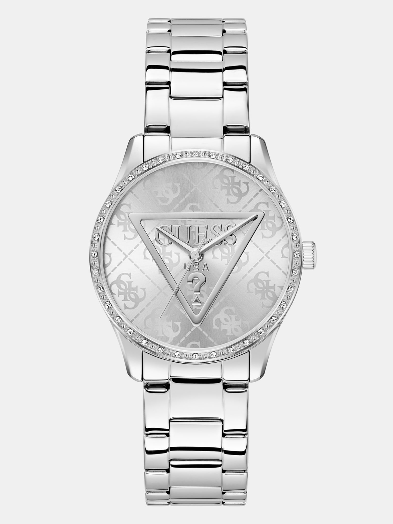 Guess Analoog Horloge Met Kristallen 36 Mm in zilver