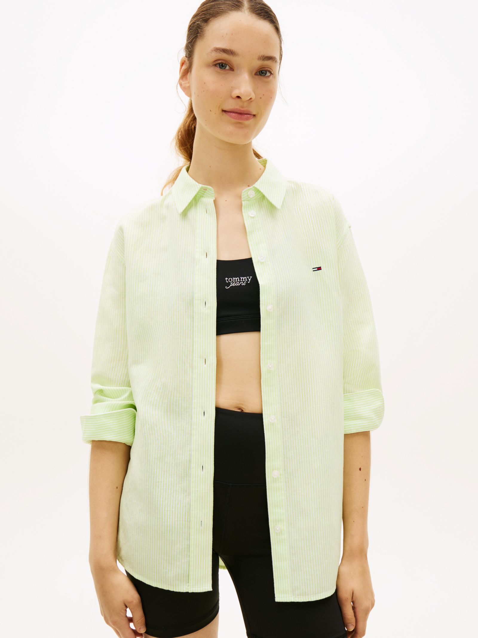 Tommy Jeans Relaxed fit overhemd van linnenmix