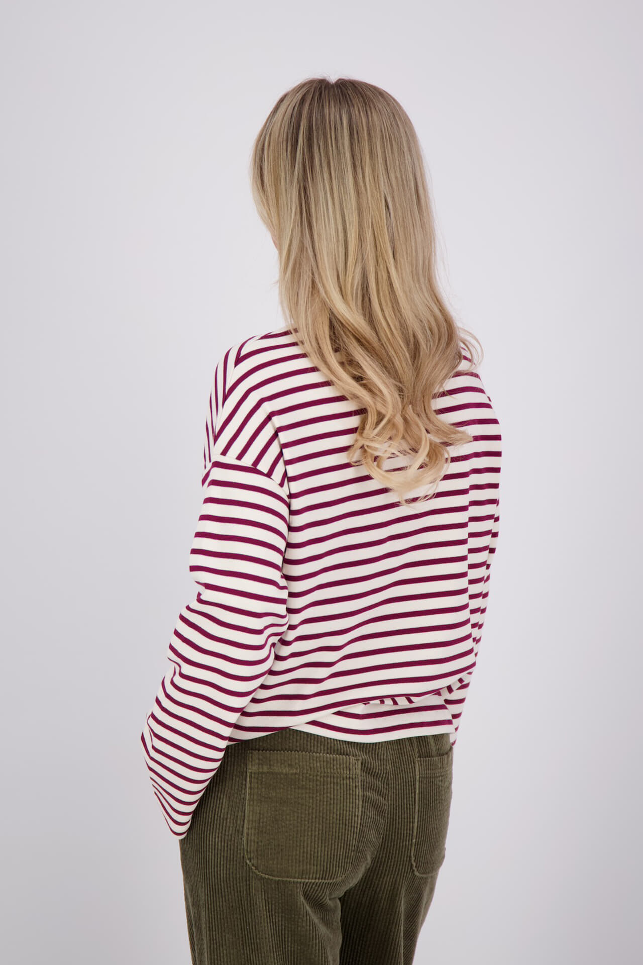The Shirt Project Top Bordeaux Rood dames in wit