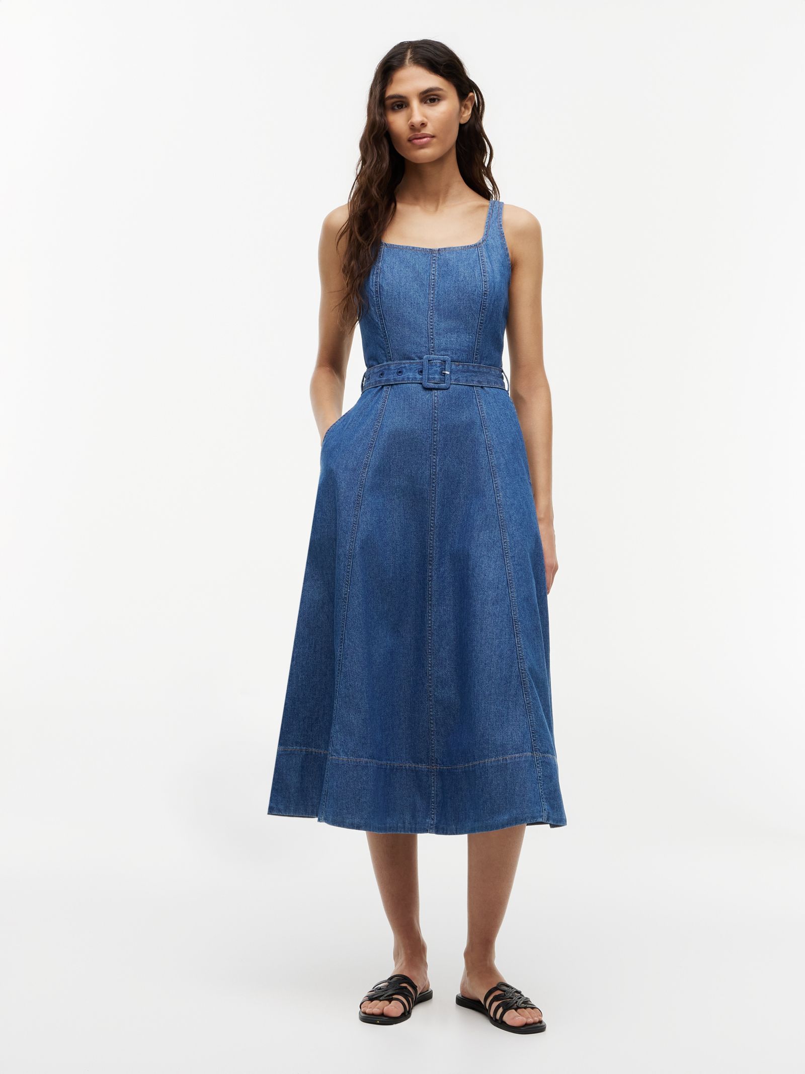 Tommy Hilfiger Denim Fit and flare midi jurk