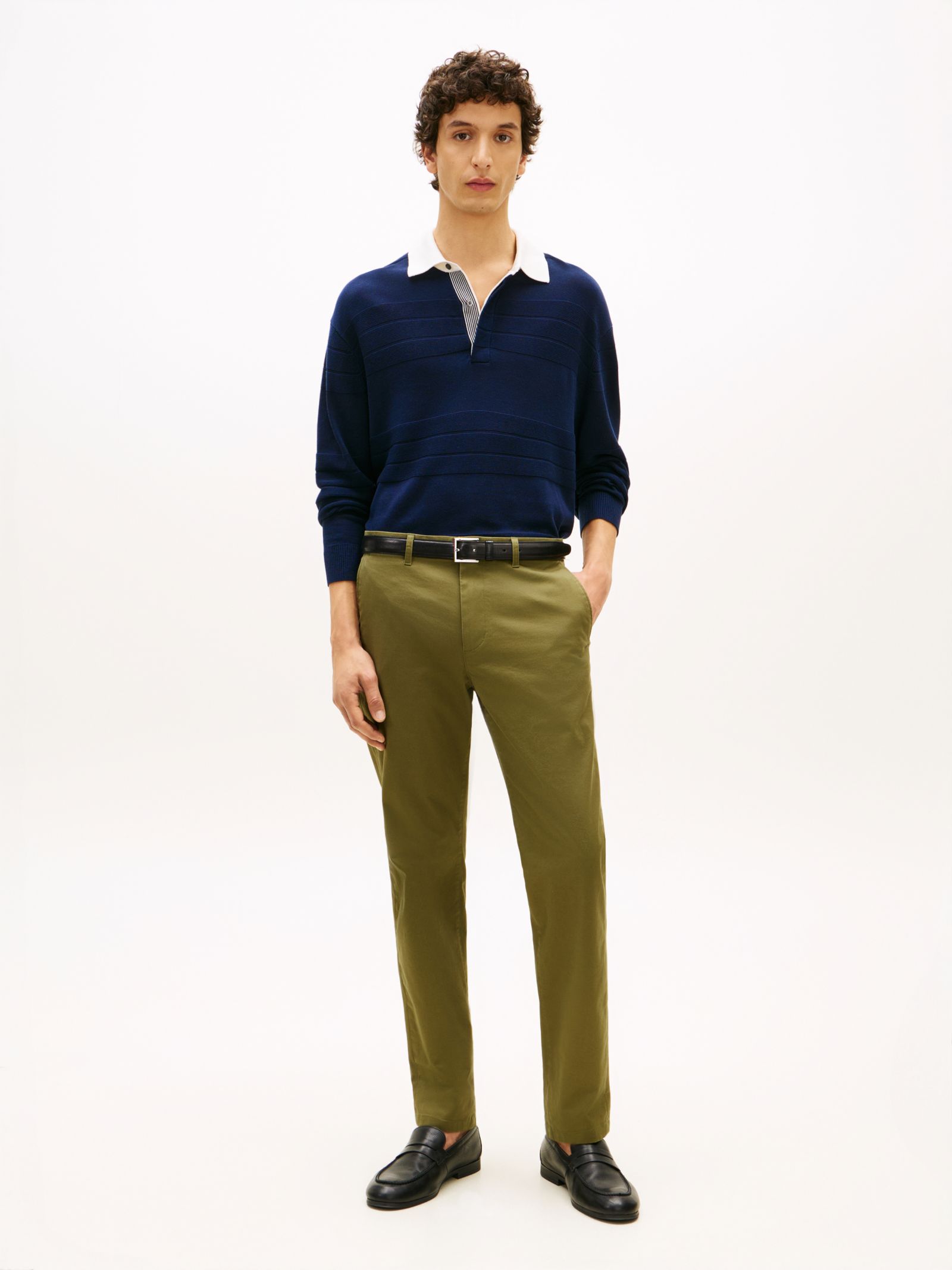 Tommy Hilfiger Harlem tapered twill chino in groen