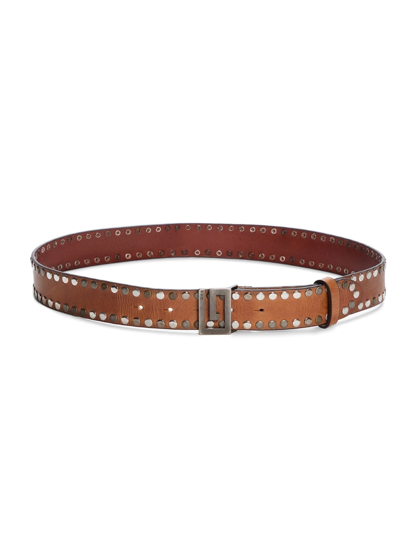 Guess Riem Van Echt Leer Met Studs
