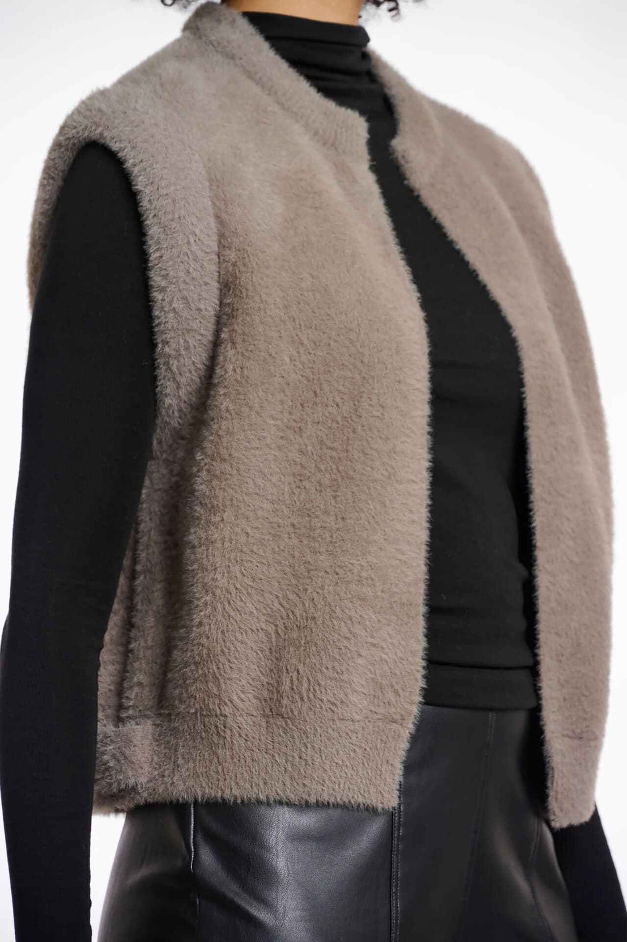 Rino & Pelle Rino & Pelle Gilet Elona Taupe dames