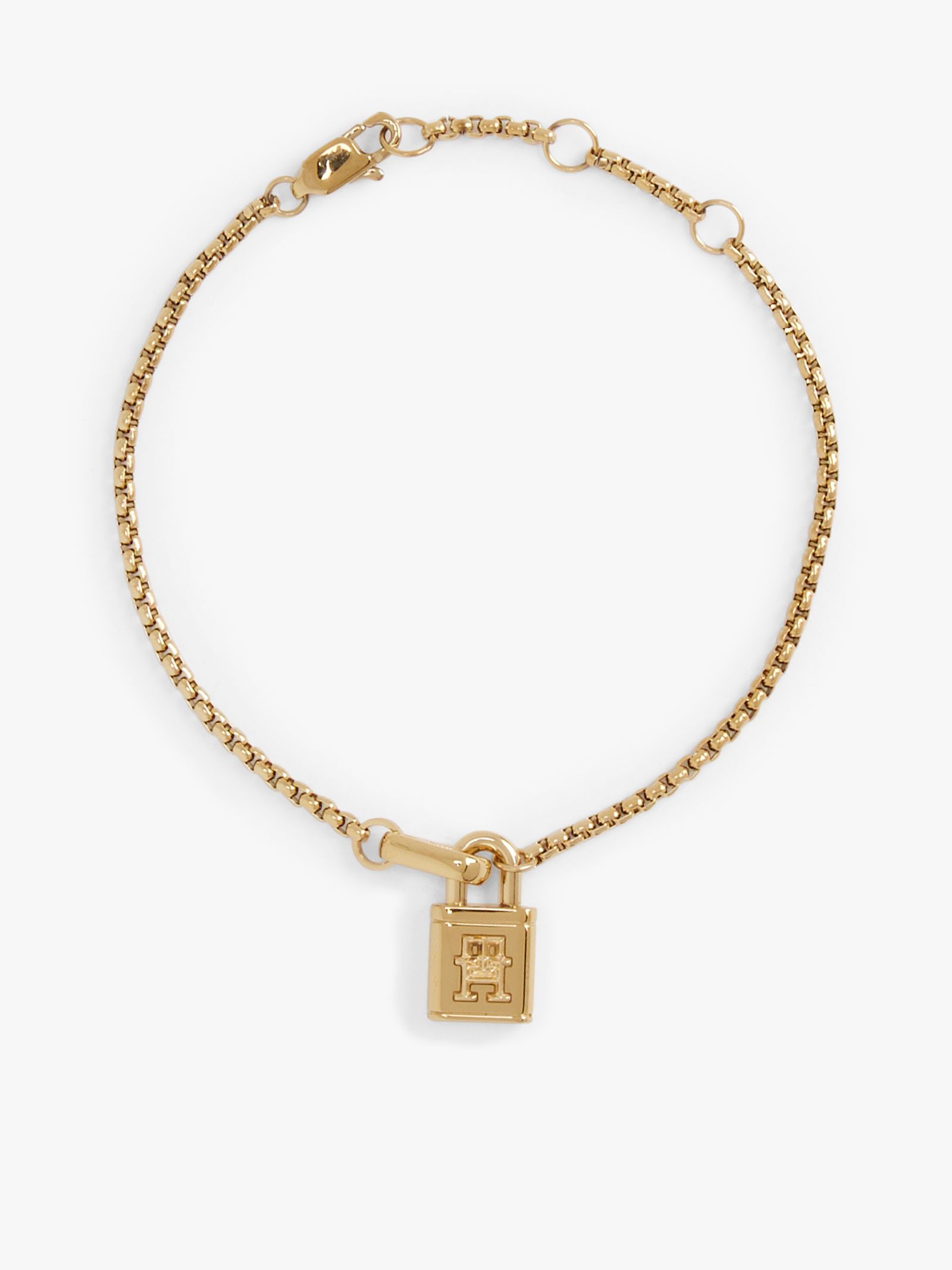 Tommy Hilfiger Vergulde armband met hangslotje