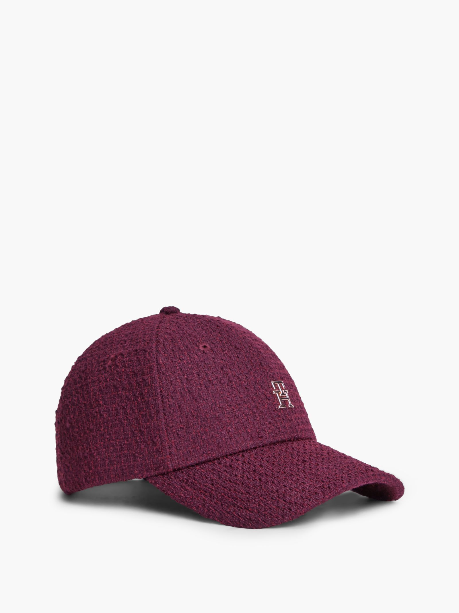 Tommy Hilfiger chic bouclé baseballpet in rood