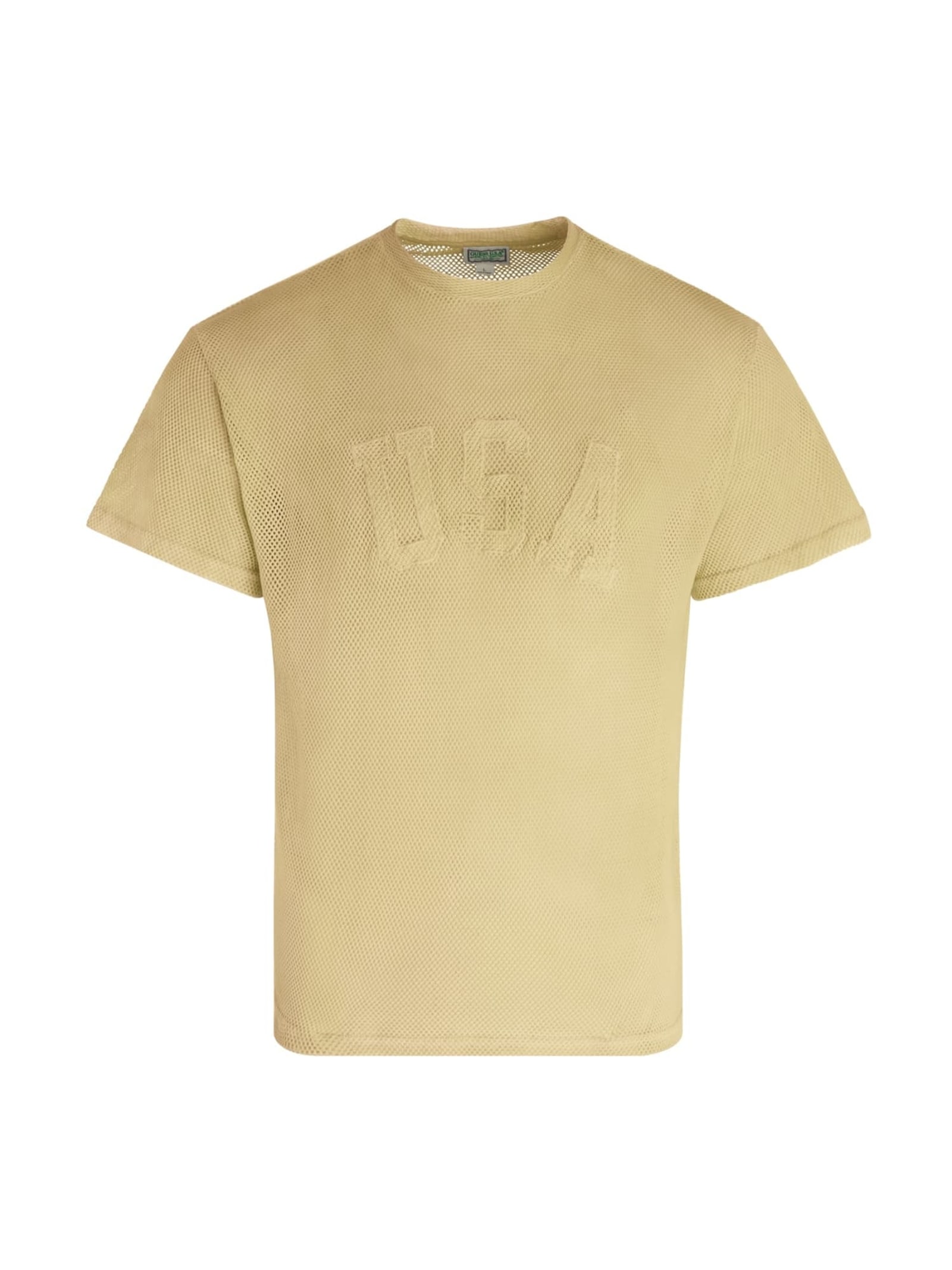 Guess T-Shirt Met Logo Op De Voorkant in beige