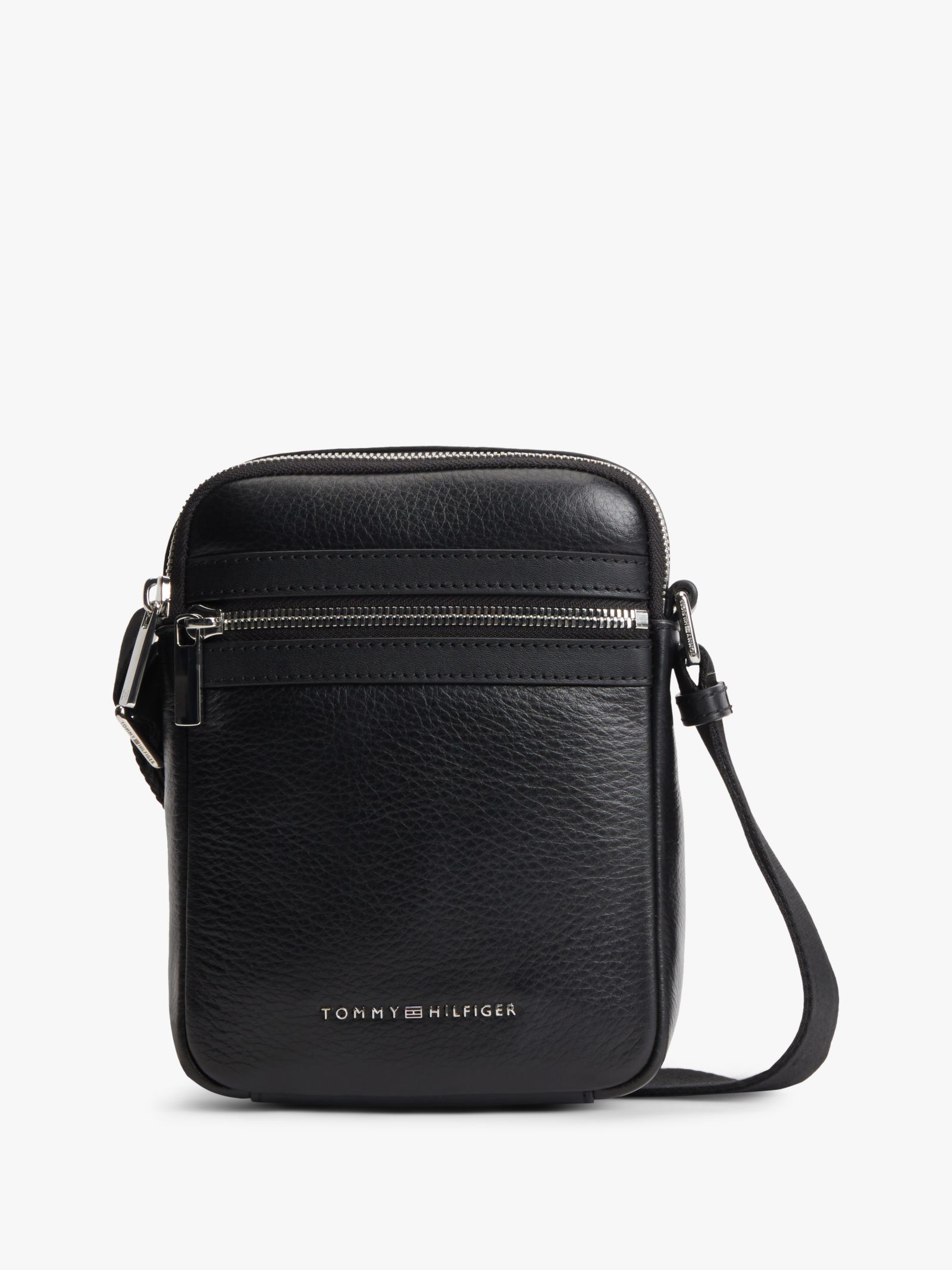 Tommy Hilfiger TH Business Crossbody Reportertas van leer