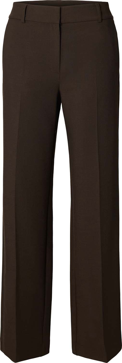 Selected Femme Pantalon Rita Wide Bruin dames