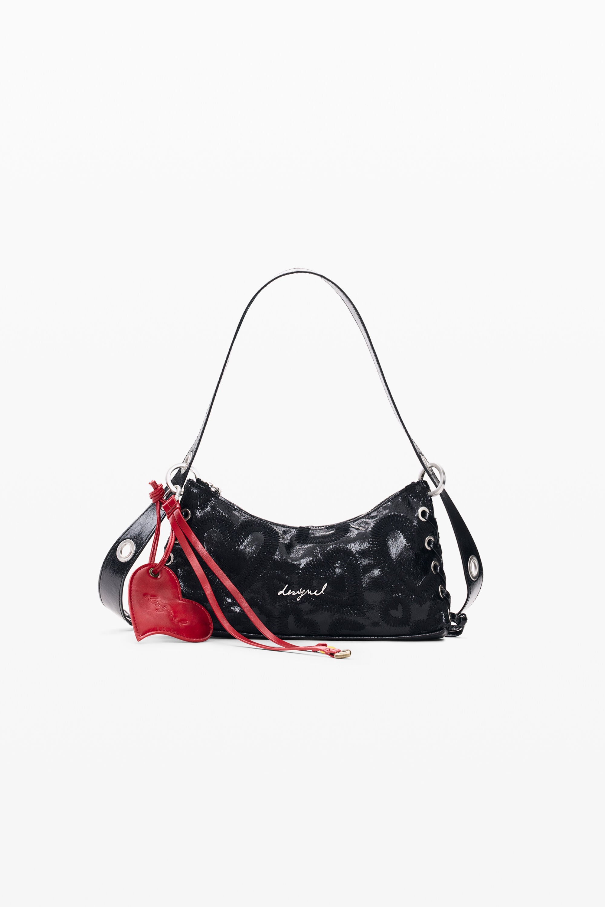 Desigual kleine schoudertas met hartjes