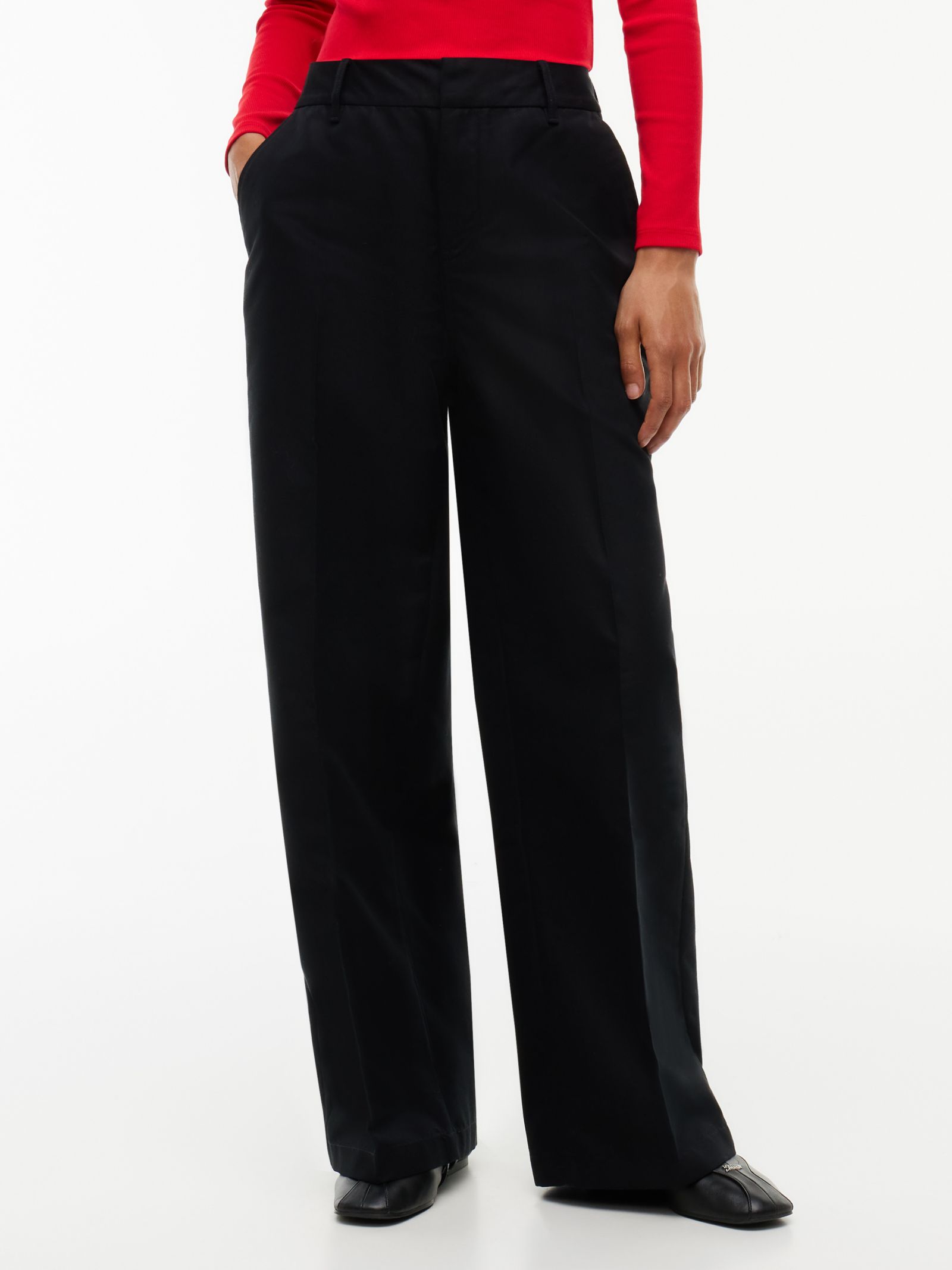 Tommy Jeans Twill chino met wijde fit in zwart