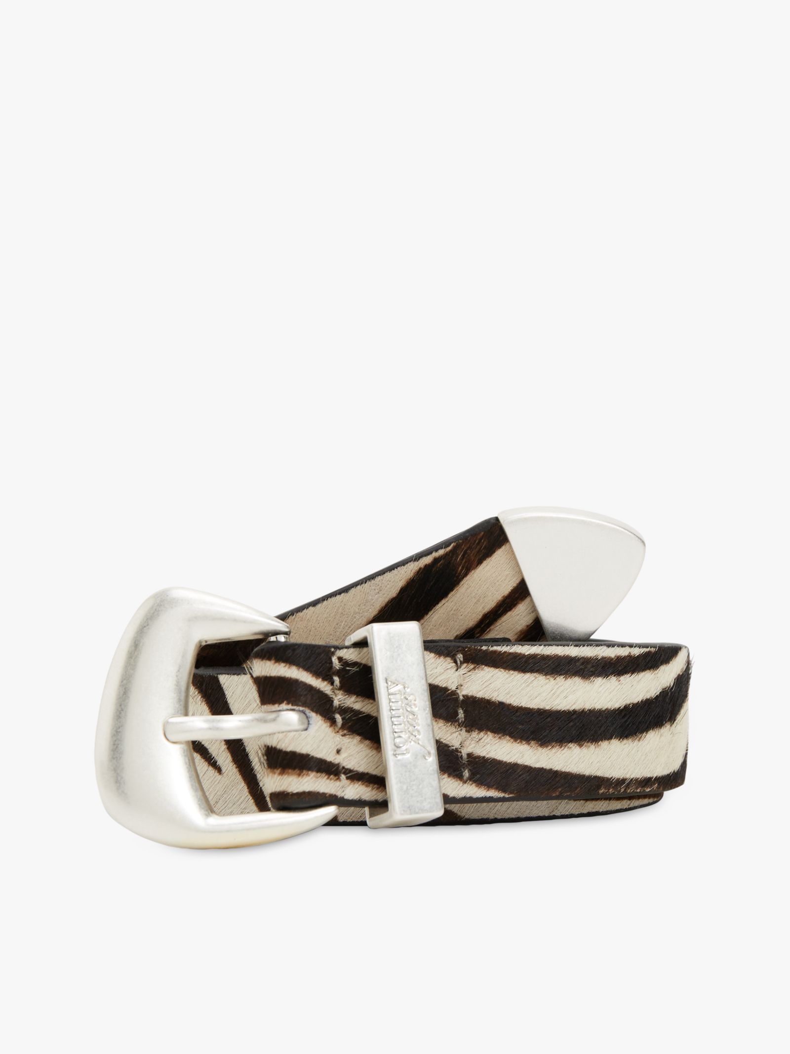 Tommy Jeans Riem met zebraprint en abstracte gesp