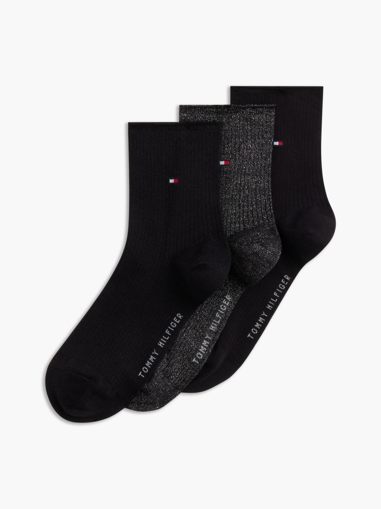 Tommy Hilfiger Set van 3 paar metallic korte sokken in cadeaubox
