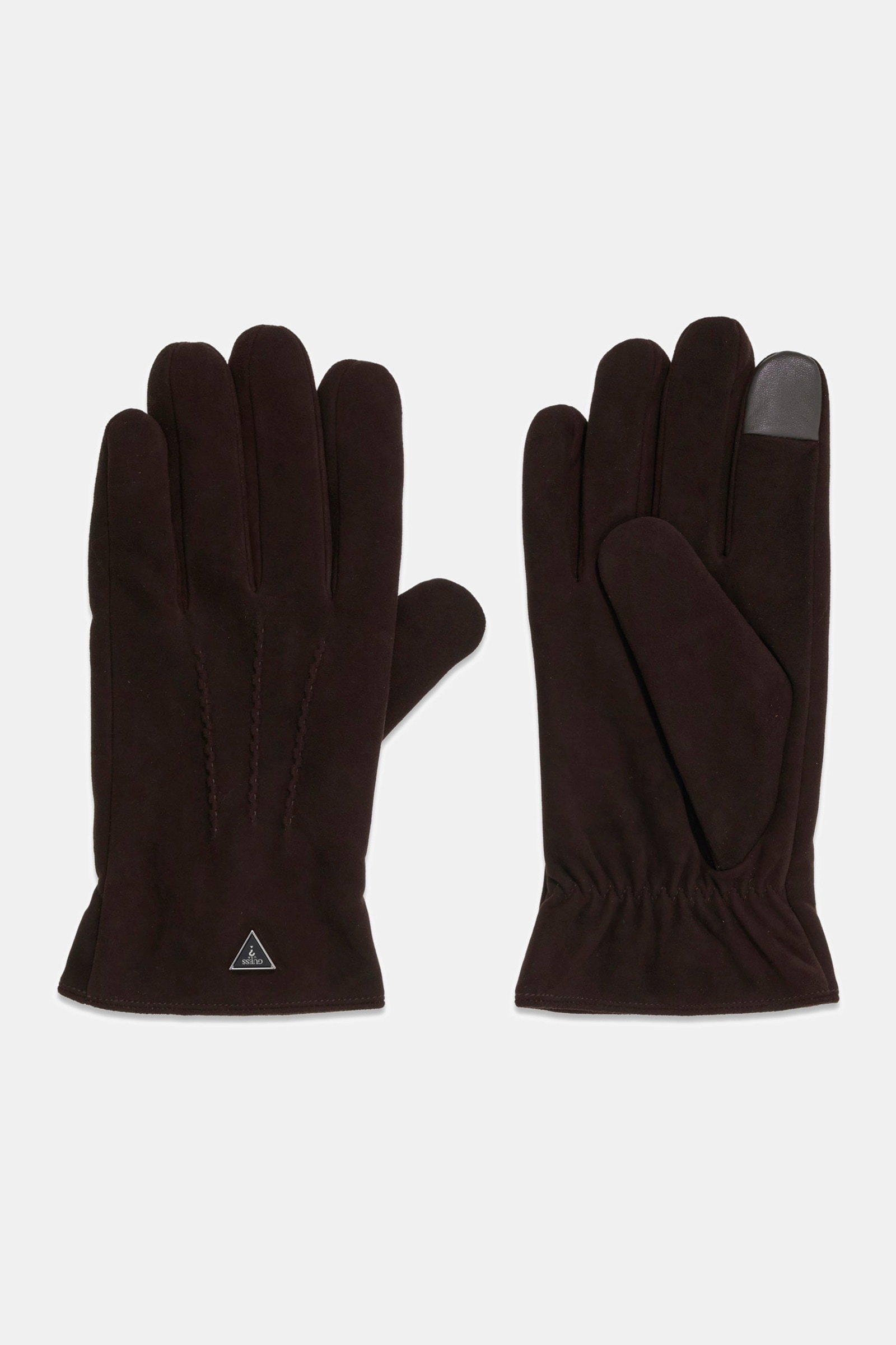Guess Echte Leren Handschoenen in bruin