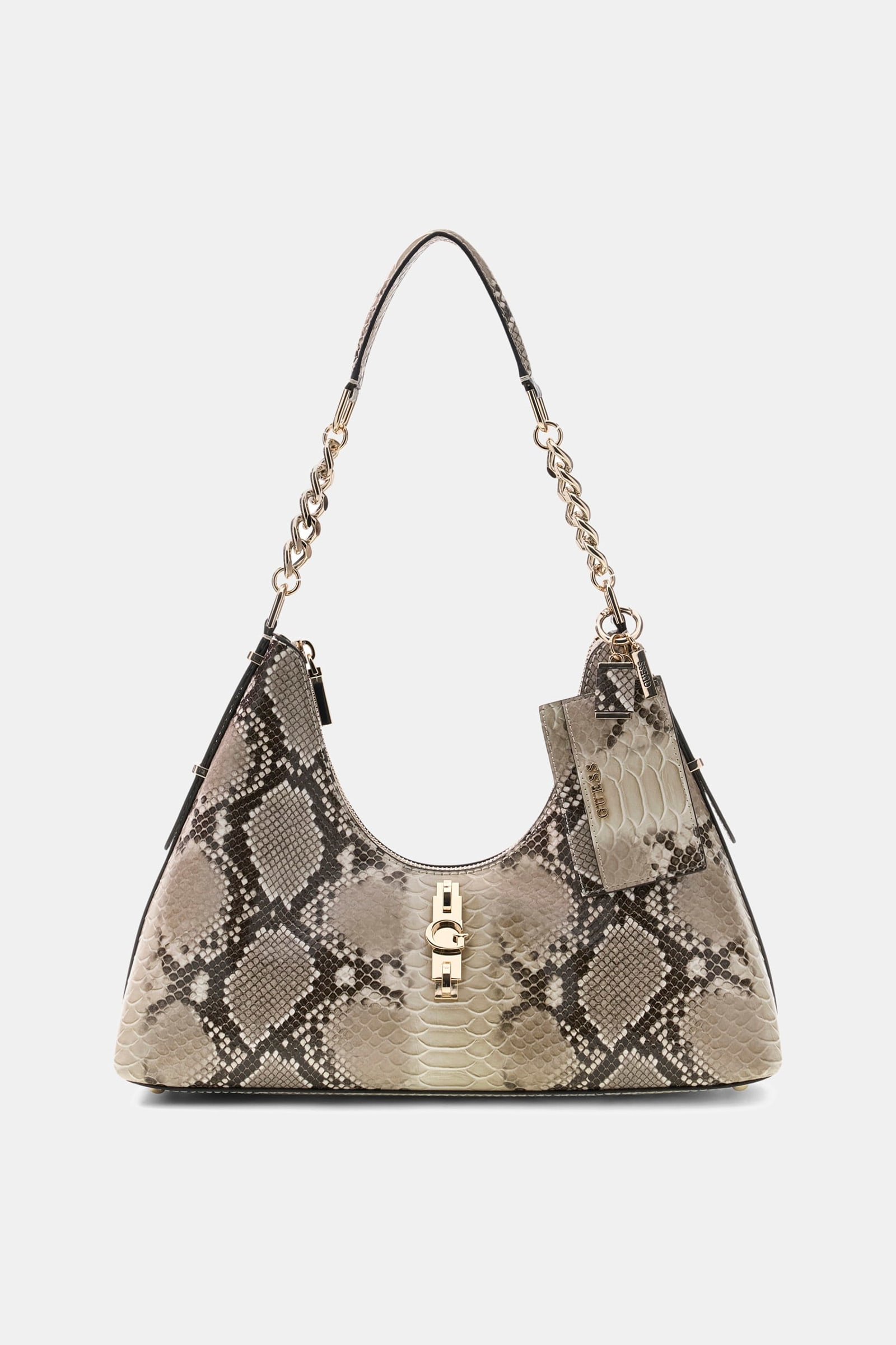 Guess Yvonne Animalier Print Hobo Tas