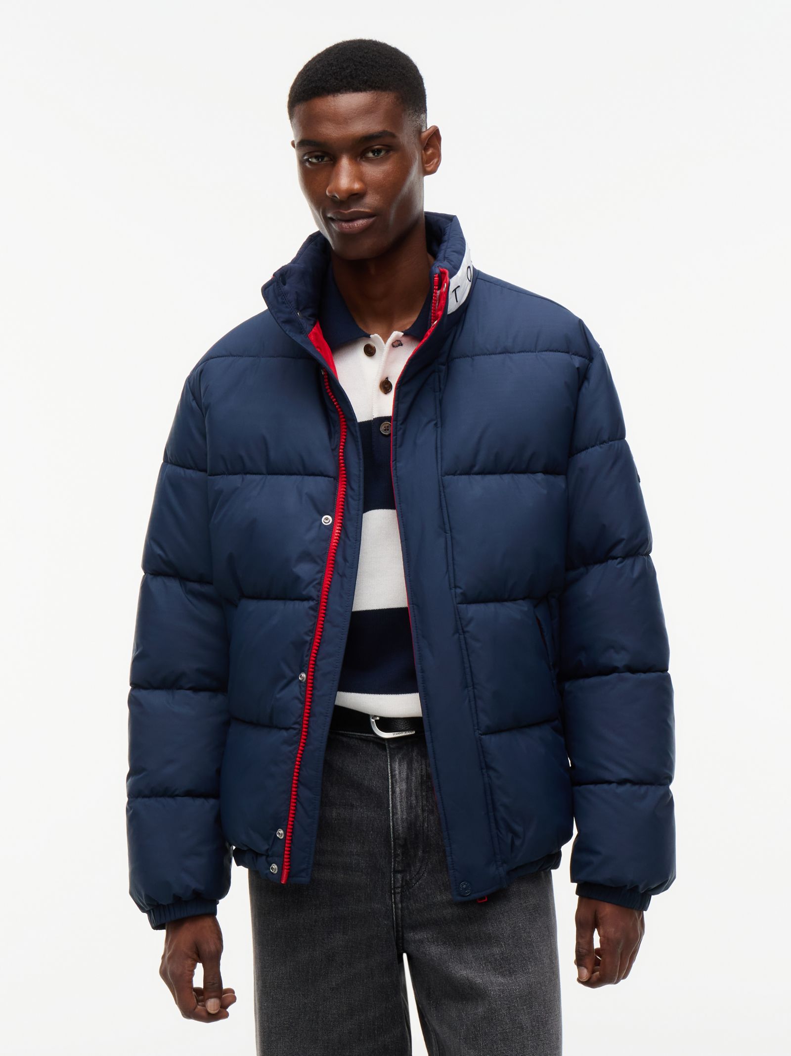 Tommy Jeans Colour blocked relaxed pufferjack van ripstop