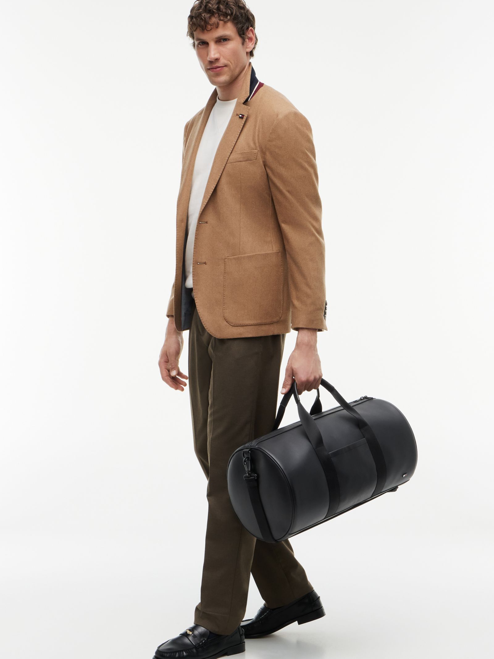 Tommy Hilfiger Reistas met geperforeerde details en emaille vlag