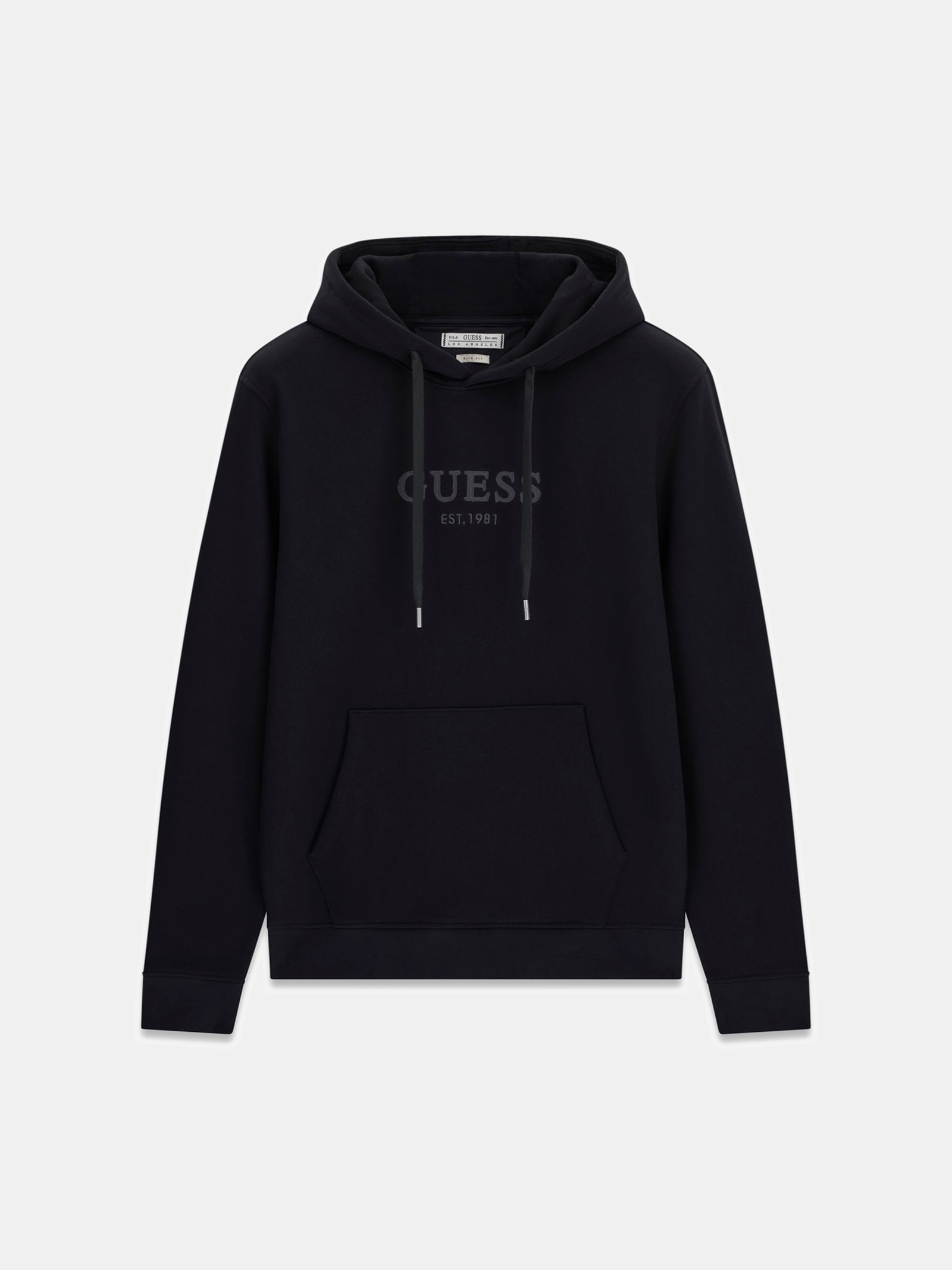 Guess Sweatshirt Met Capuchon for men in zwart