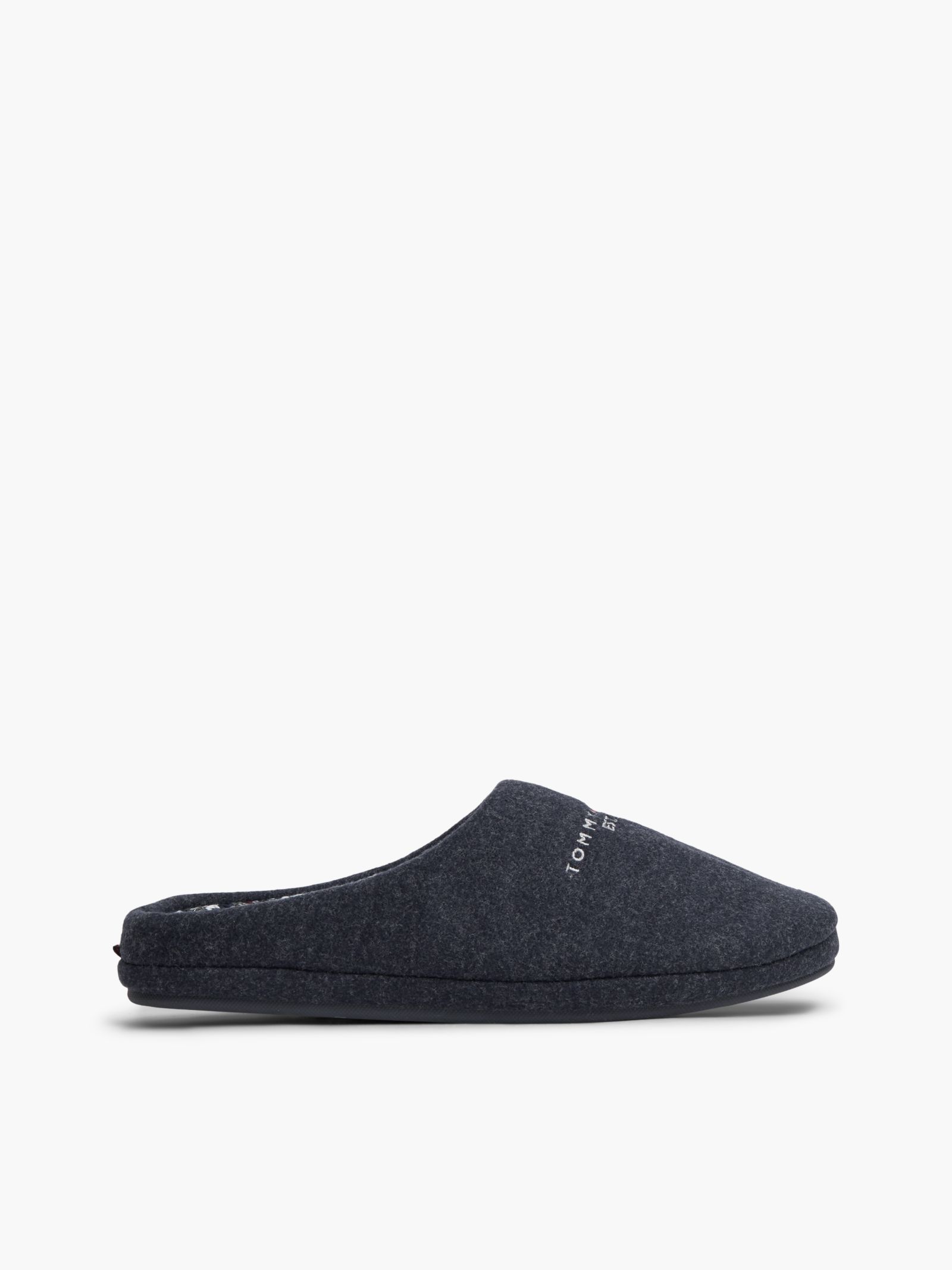 Tommy Hilfiger Slipper van vilt met geborduurd logo in marine