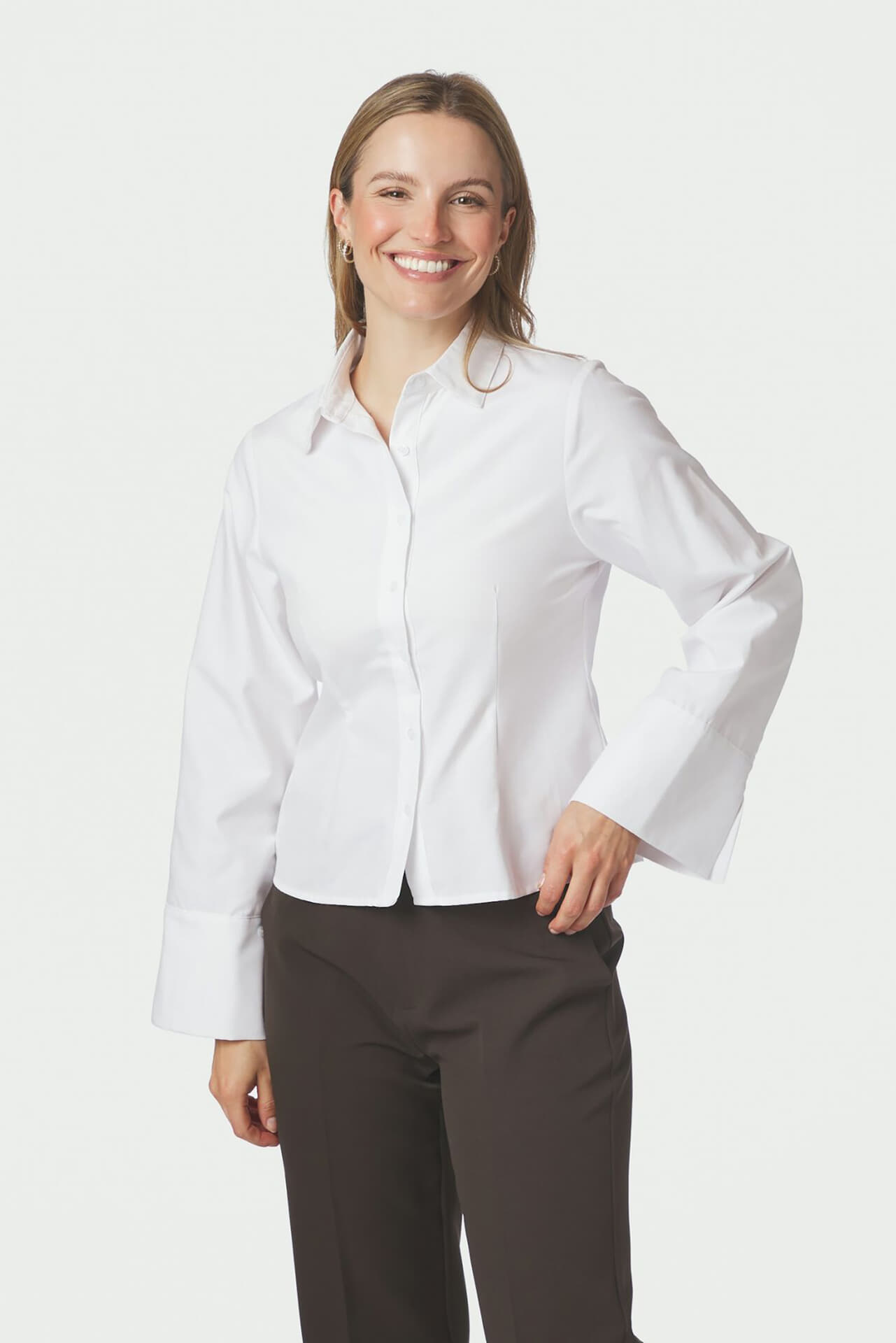Neo Noir Blouse Rosa Oxford Wit dames