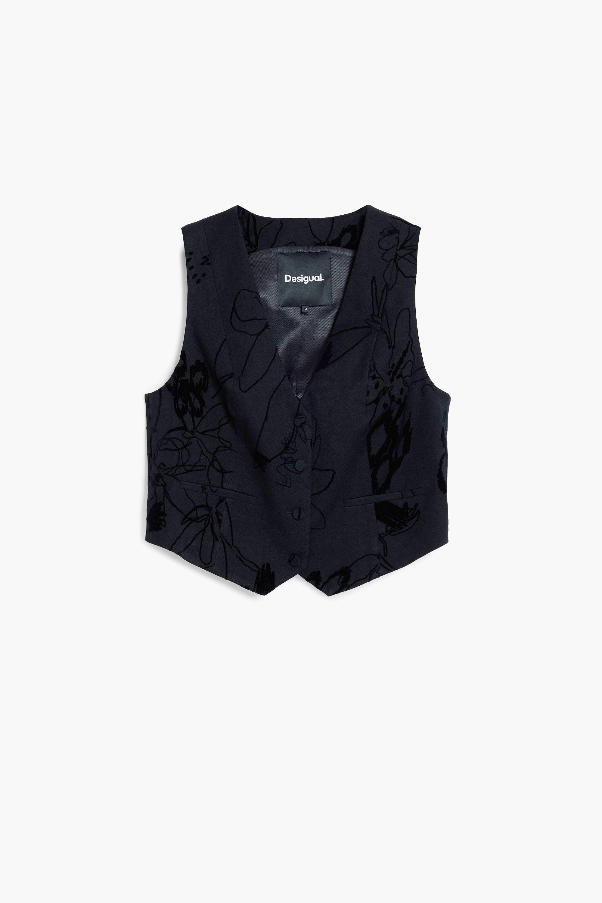 Desigual Tailor gilet met flockprint