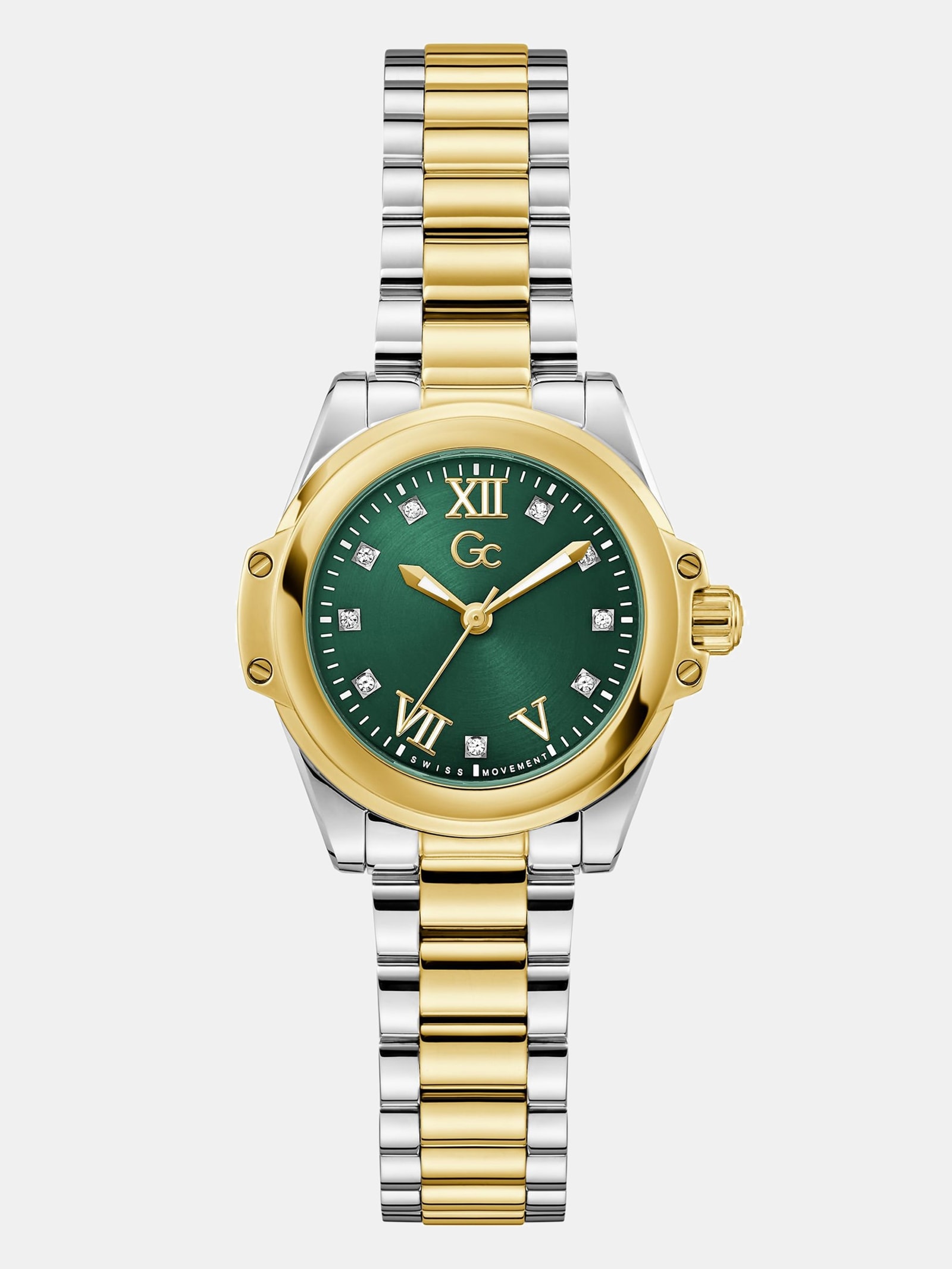 Guess Gc Analoog Horloge Van Roestvrij Staal 30 Mm in goud